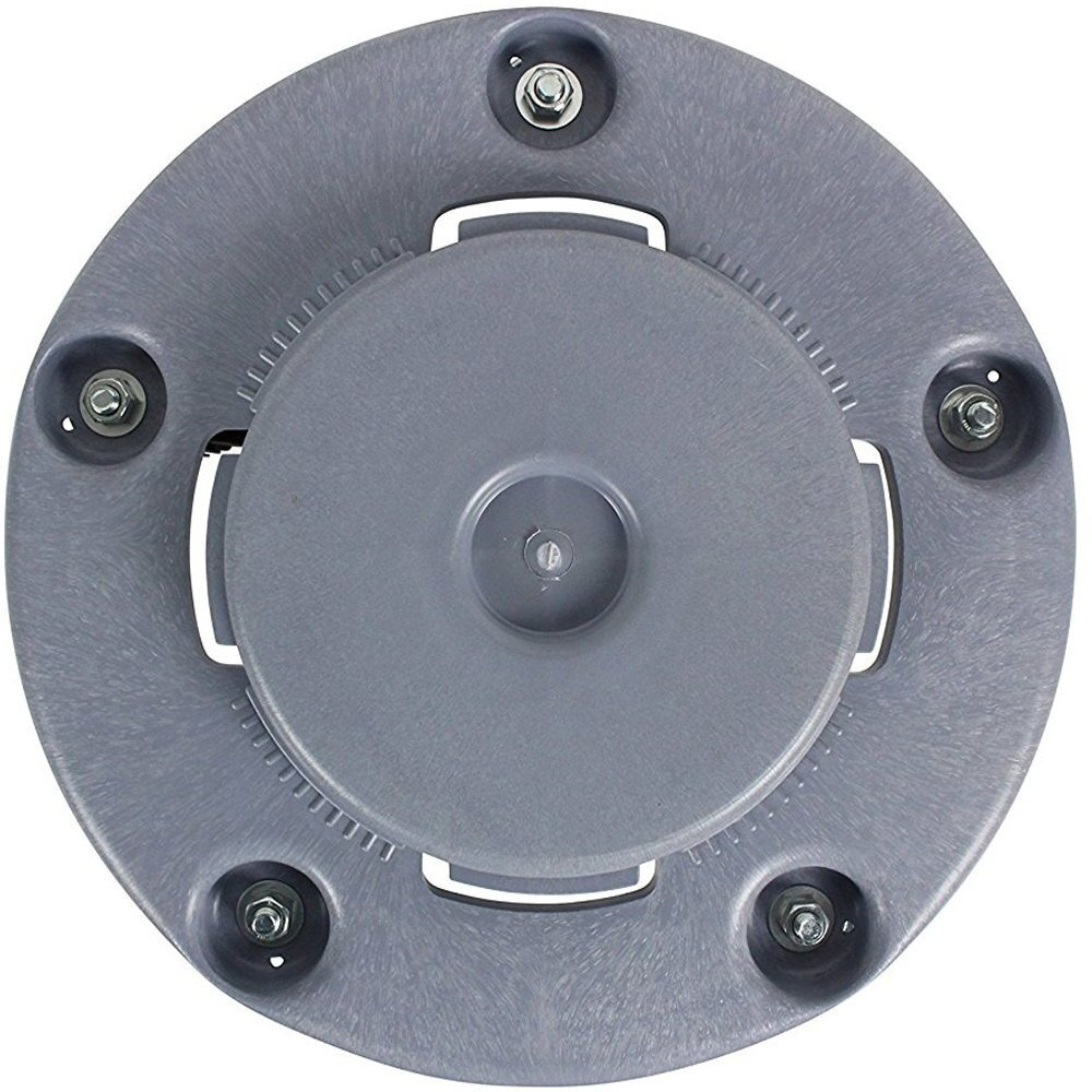 Janico 1040 Trash Can Dolly - Heavy Duty Bolted Casters, Round, Grey, Fits 20 32 44 55 Gallon Containers