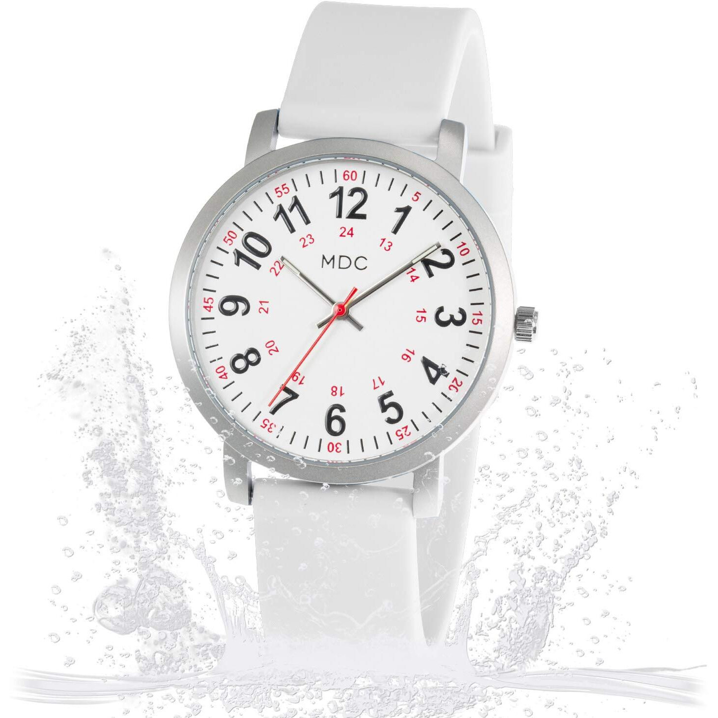 Infantry Nursing Watches For Nurse With Second Hand Emt Analog Medical White Watch For Women Waterproof Casual Healthcase Worker Wristwatch Silicone Band