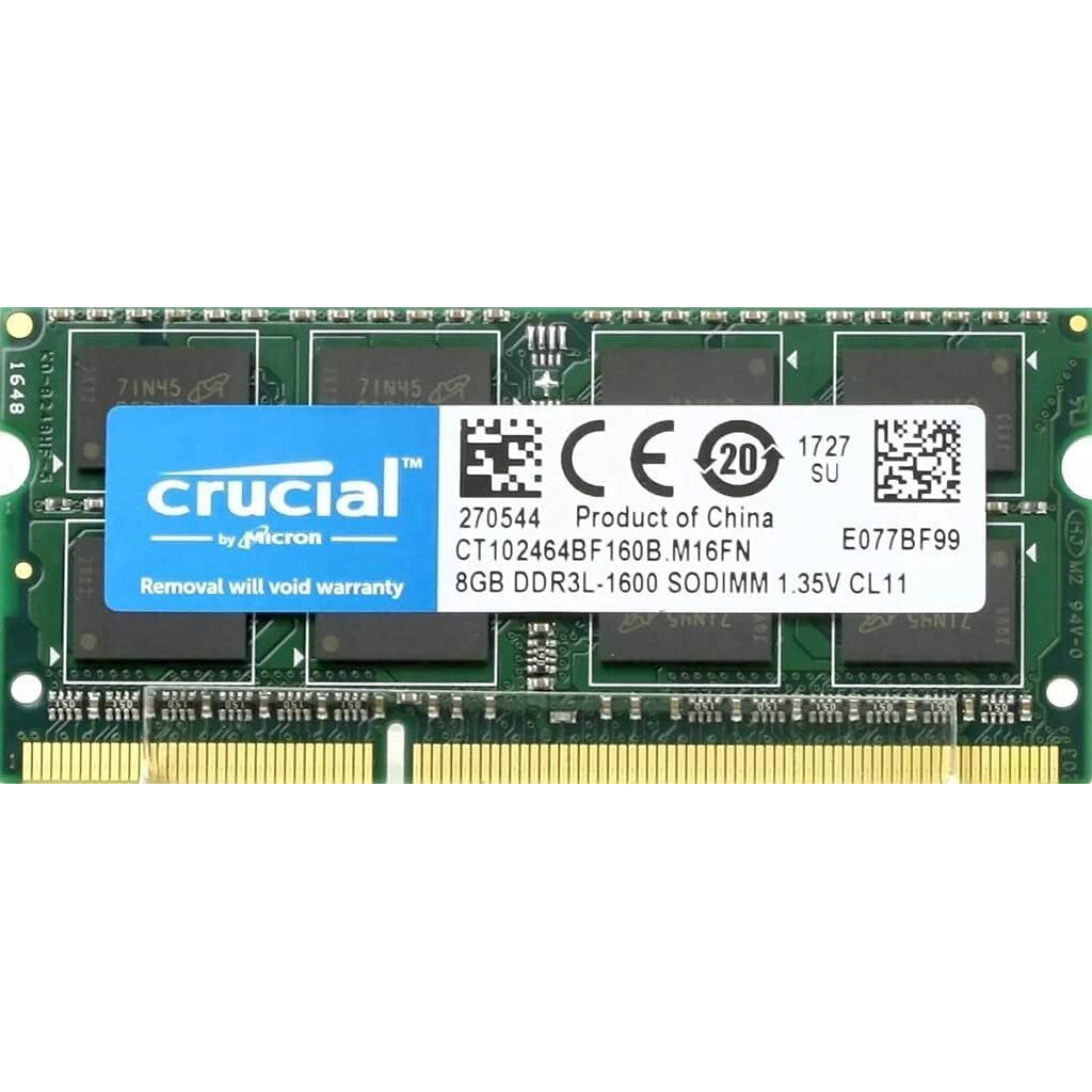 Crucial Ram 8Gb Ddr3 1600 Mhz Cl11 Laptop Memory Ct102464Bf160B