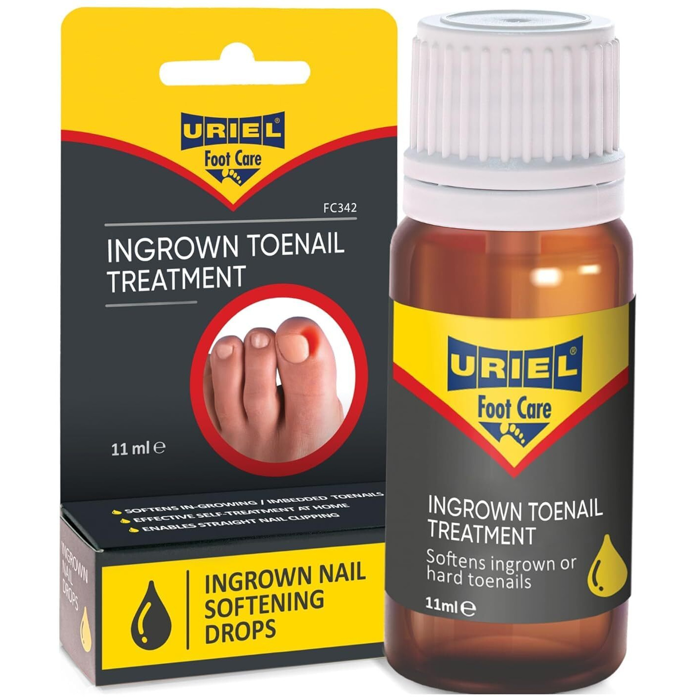 Uriel Upgraded Ingrown Toenail Treatment, Ingrown Toenail Drops Ingrown Nail Treatment Care For Ingrown Toenail Discomfort, Easy To Apply Toenail Softener 11 Ml
