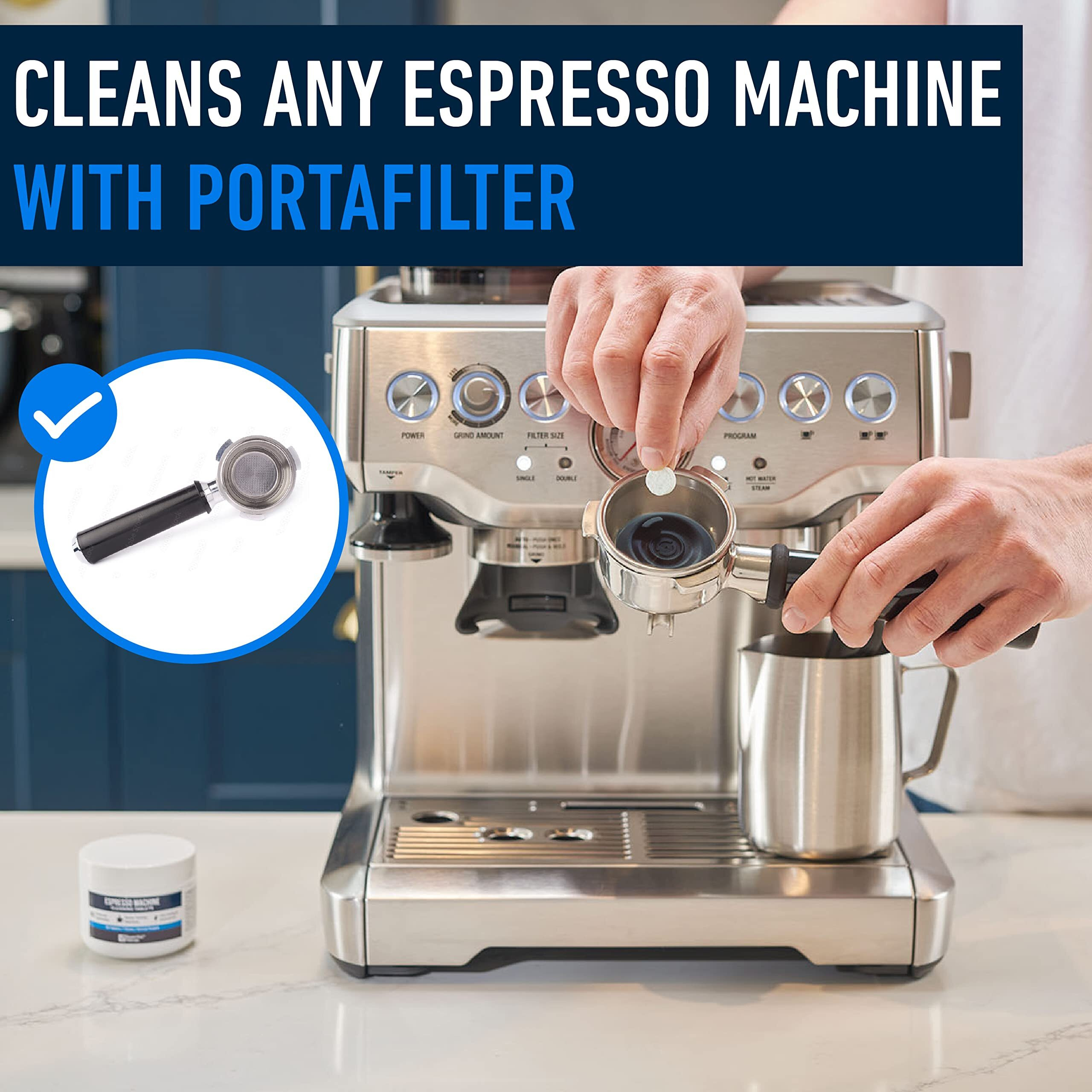 Essential Values Espresso Machine Cleaning Tablets (30 Tablets), Compatible With Breville Barista Express, Gaggia, Delonghi, Jura, Philips - Universal Descaler For Espresso Machines