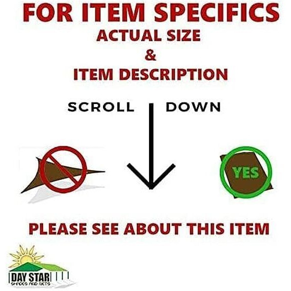 8'X12' Beige Tan Mesh Super Heavy Duty Mesh Tarp Net Sail Sun Shade Awning And Fence Screen Patio And Canopy Cover (Finished Size 7'.6 X 11'.6)