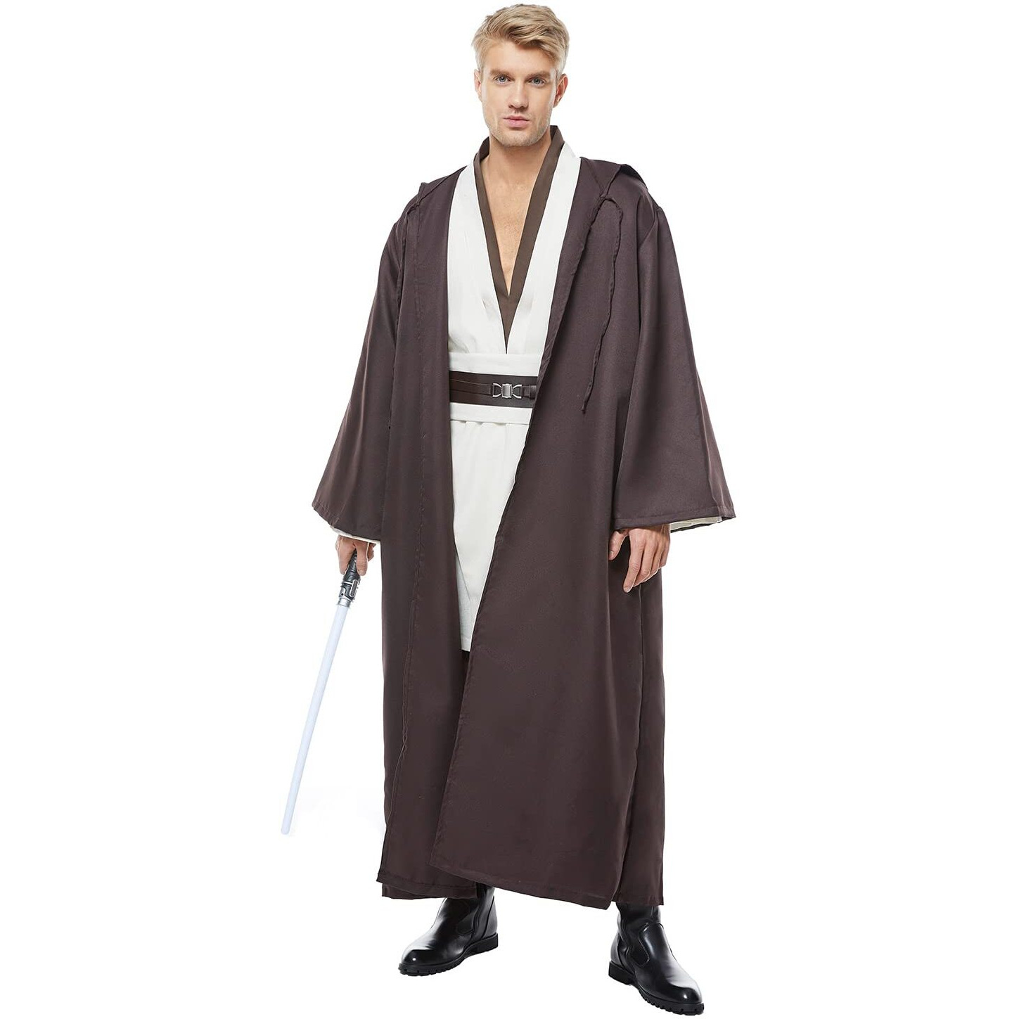 Men's Tunic Cosplay Costume Adults Outfits Halloween Robe Hooded Uniform