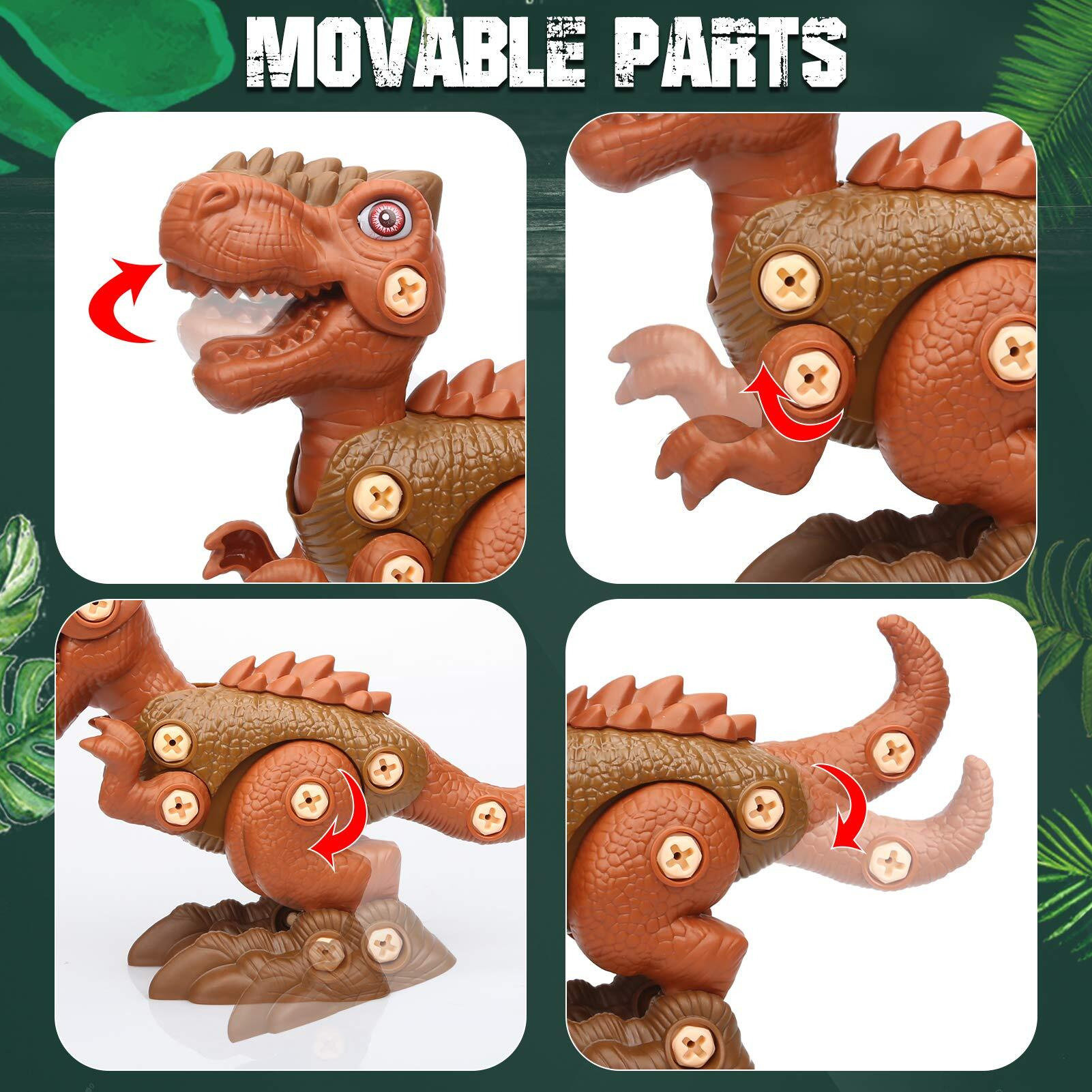 Sanlebi Toy For 4 5 6 7 Year Old Boys Take Apart Dinosaur Toys For Kids Building Toy Set With Electric Drill Construction Engineering Play Kit Stem Learning For Boys Girls Age 3 4 5 Year Old