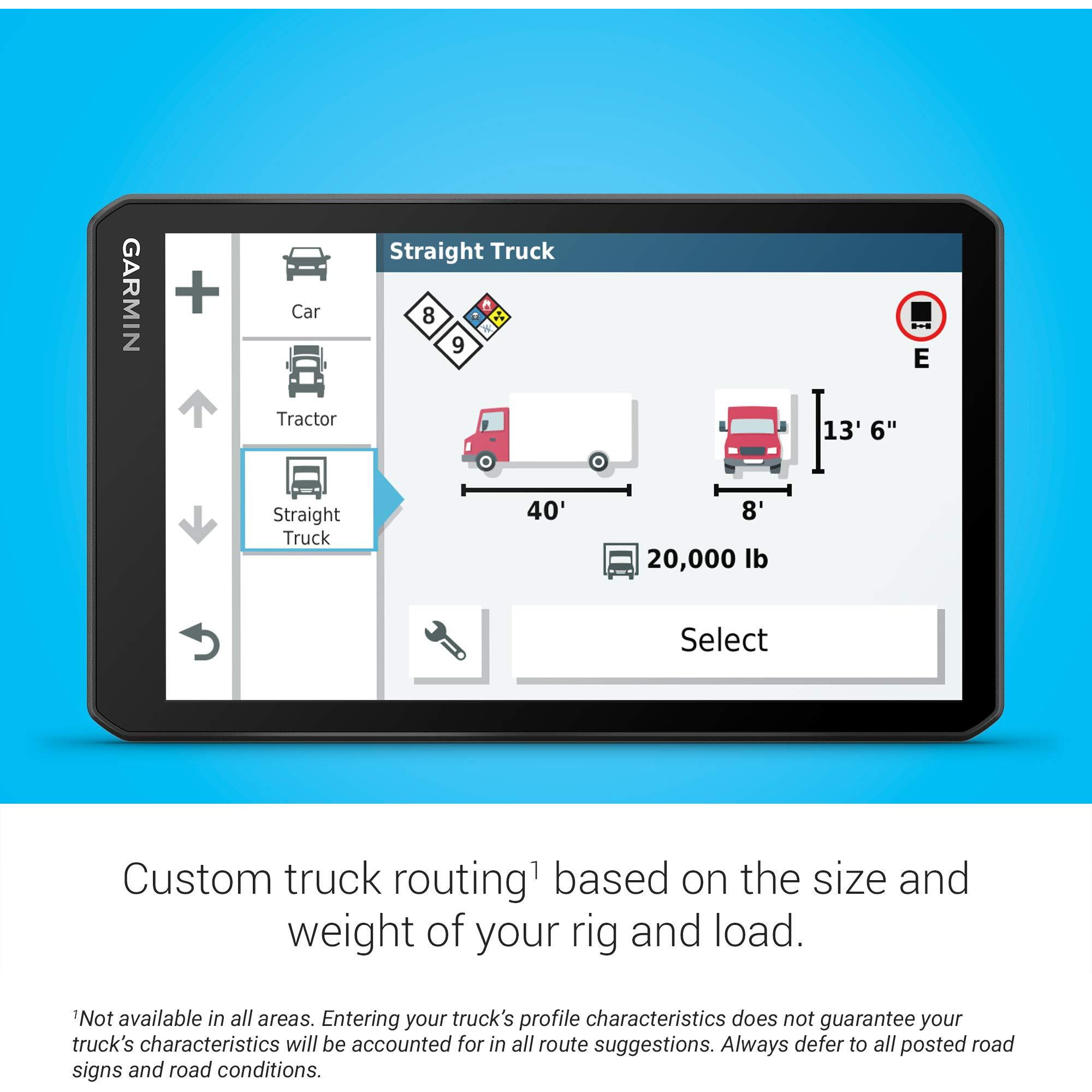Garmin 010-02313-00 Dezl Otr700, 7-Inch Gps Truck Navigator, Easy-To-Read Touchscreen Display, Custom Truck Routing And Load-To-Dock Guidance