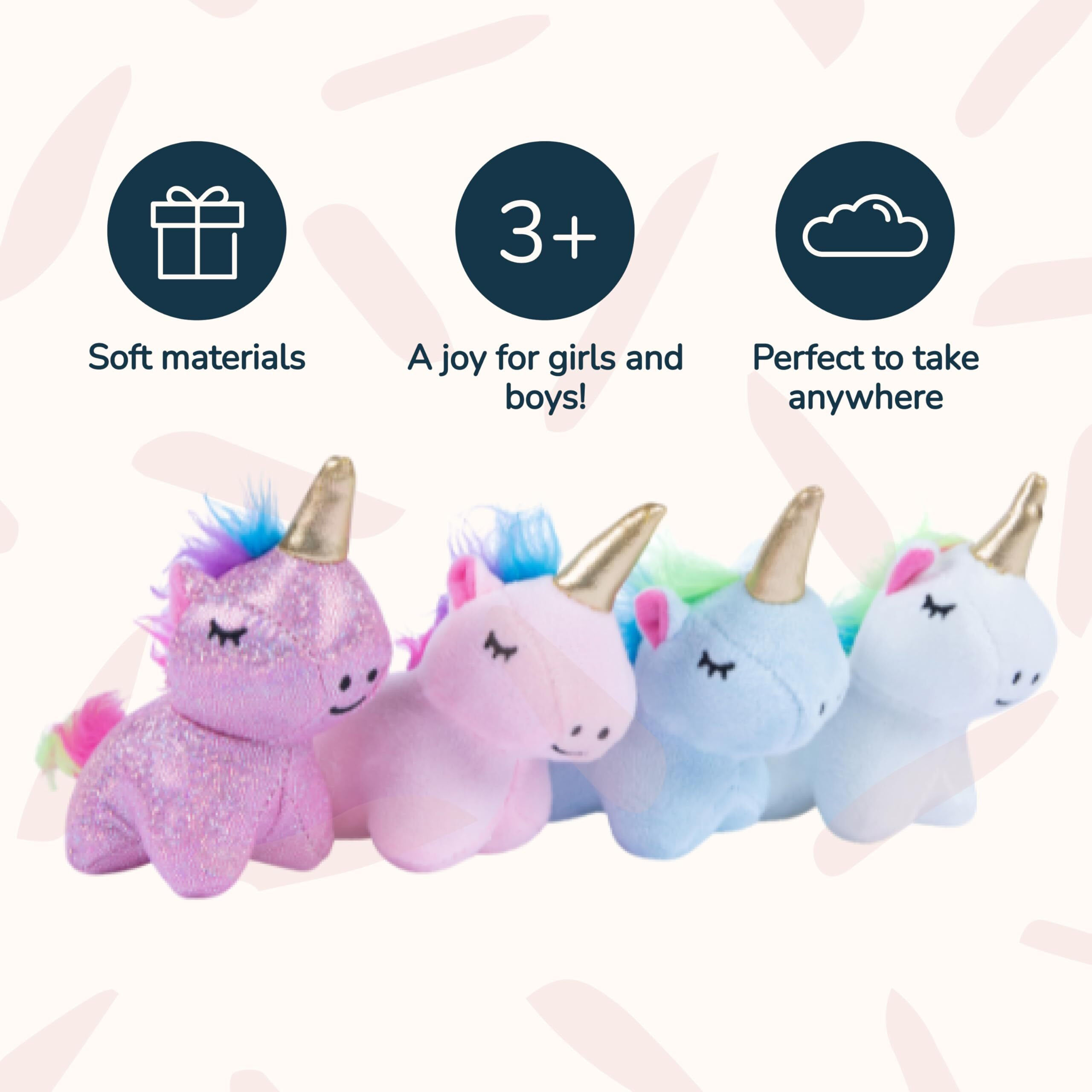 Pixiecrush Unicorn Stuffed Animals For Girls, Set Of 5 - Mommy Unicorn With Babies - Magical Giant Unicorn Stuffed Animal - Enchanting Stuffed Unicorn With Babies Set - Plush Stuffed Animals For Kids