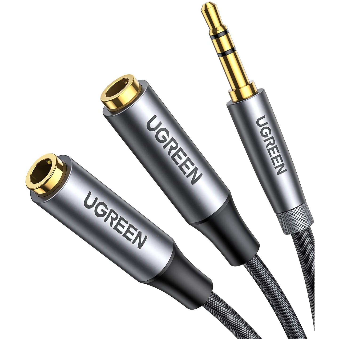 Ugreen Headphone Splitter 3.5Mm Aux Splitter 2 Female To 1 Male Audio Y Splitter Stereo Dual Headphone Adapter Compatible With Macbook Ipad Pc Tablet Laptop Tv Phone Ps4 Speaker