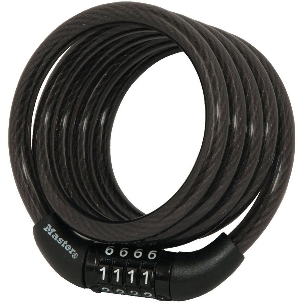 Master Lock Bike Lock Cable With Combination Black, 8143D