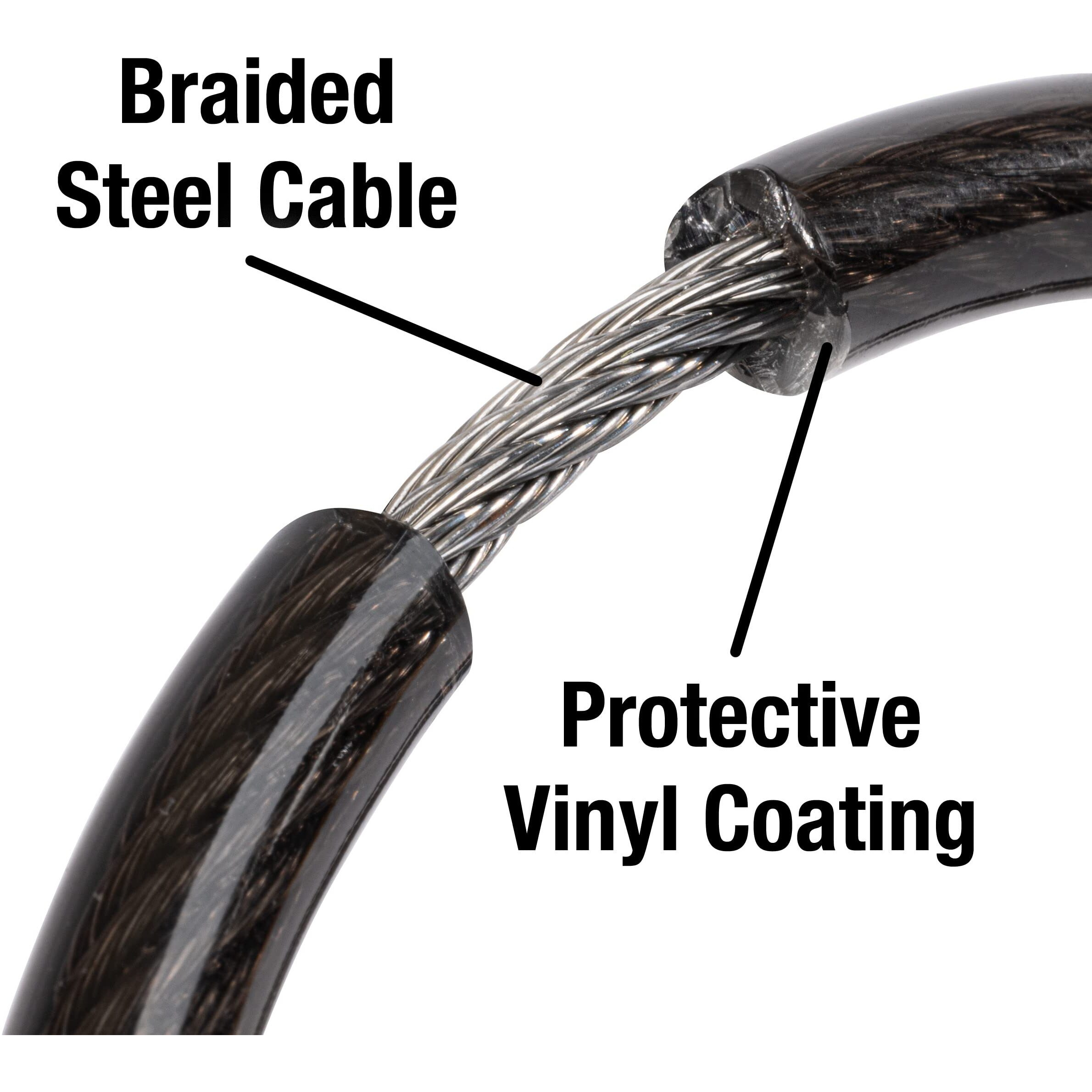 Master Lock Bike Lock Cable With Combination Black, 8143D