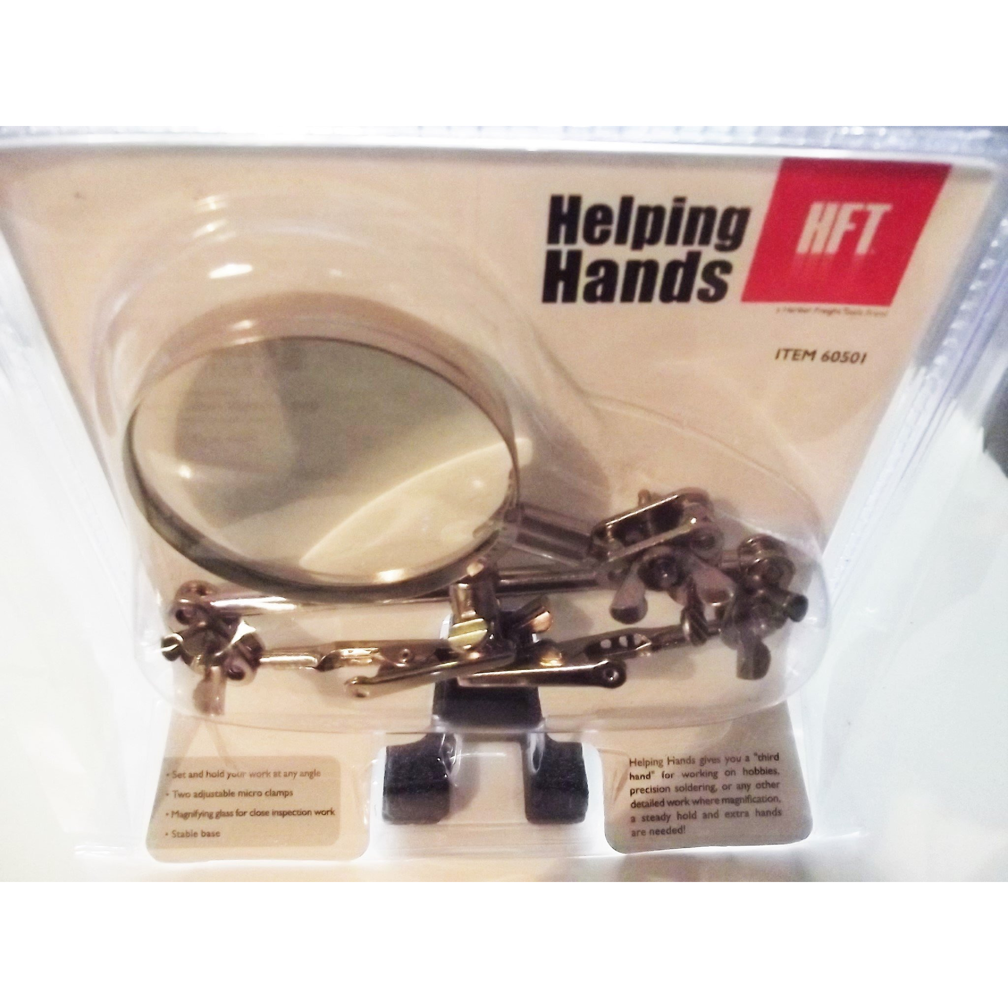 1 X Helping Hands With Magnifying Glass And 2 Adjustable Clips