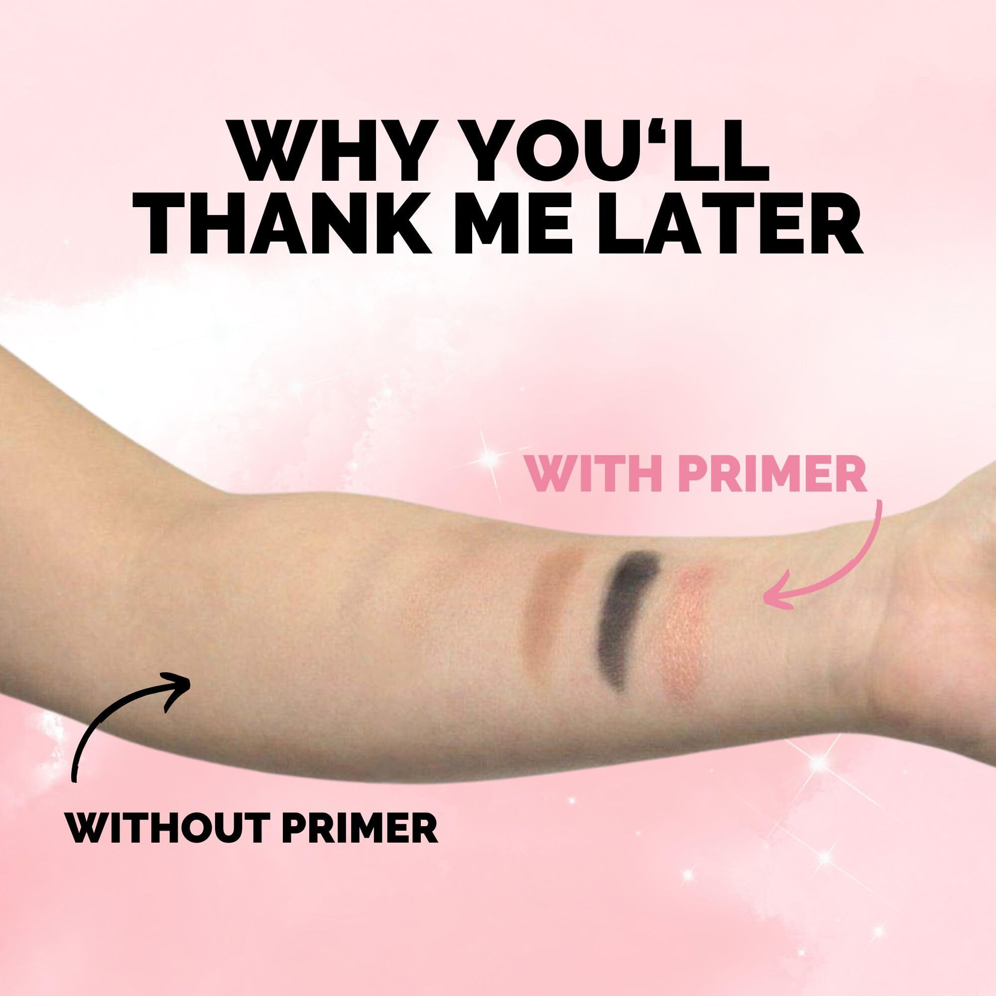 Elizabeth Mott - Thank Me Later Eye Primer For Long-Lasting Power Grip Makeup, Shine & Oil Control, Pore Minimizer, Hides Wrinkles & Fine Lines, Prevent Creasing For All-Day Eye Makeup Wear - 10 G
