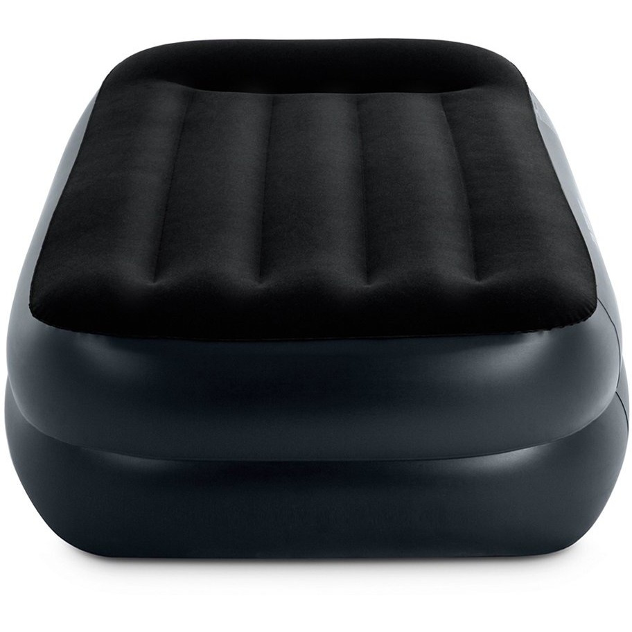 Intex Dura-Beam Standard Series Pillow Rest Raised Airbed W/Built-In Pillow & Electric Pump, Bed Height 16.5"", Twin