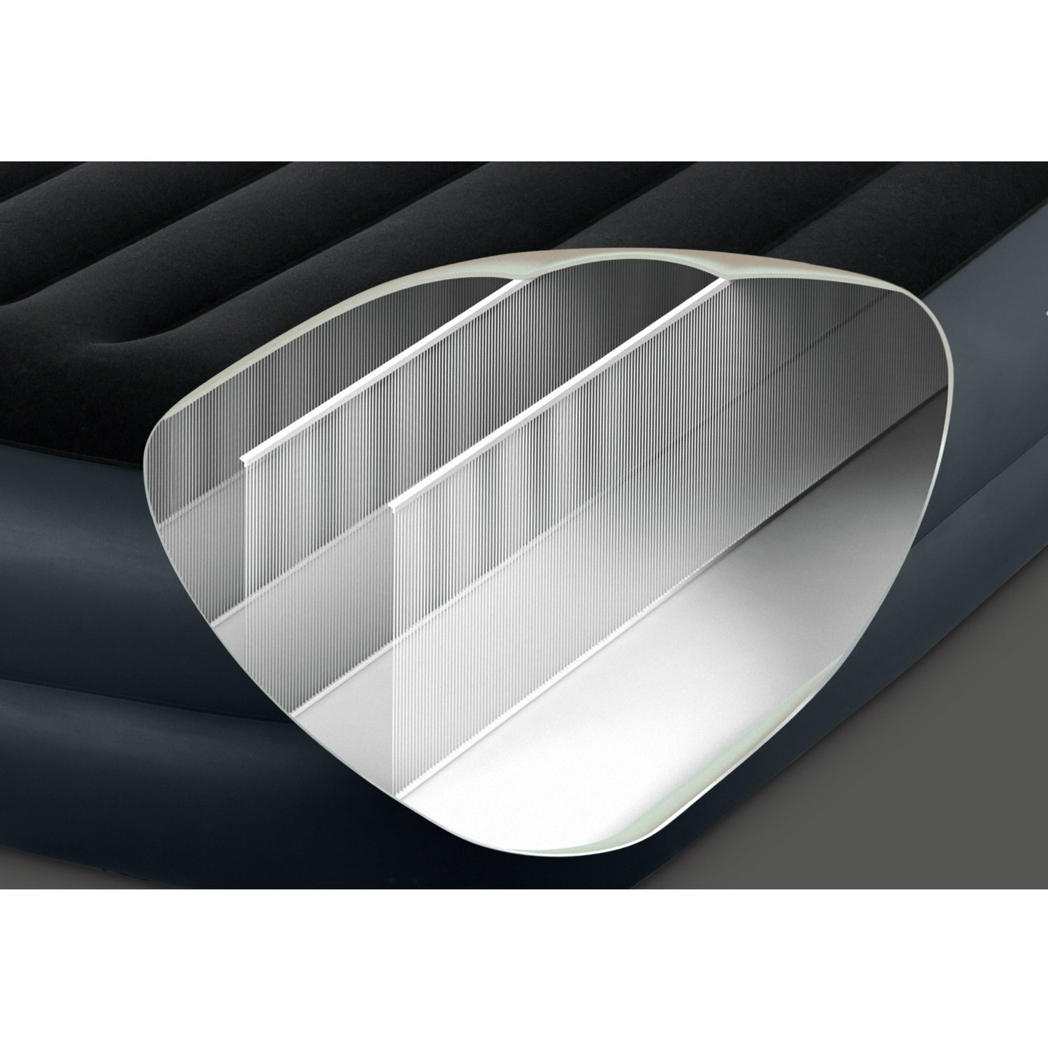 Intex Dura-Beam Standard Series Pillow Rest Raised Airbed W/Built-In Pillow & Electric Pump, Bed Height 16.5"", Twin