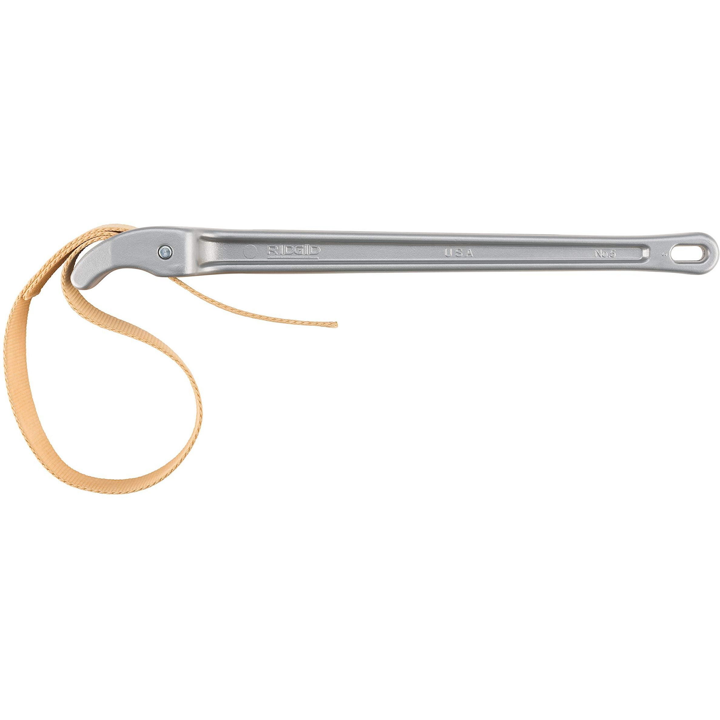 Ridgid 31360 Model 5 Strap Wrench, 5-Inch Capacity Adjustable Strap Wrench,Brown
