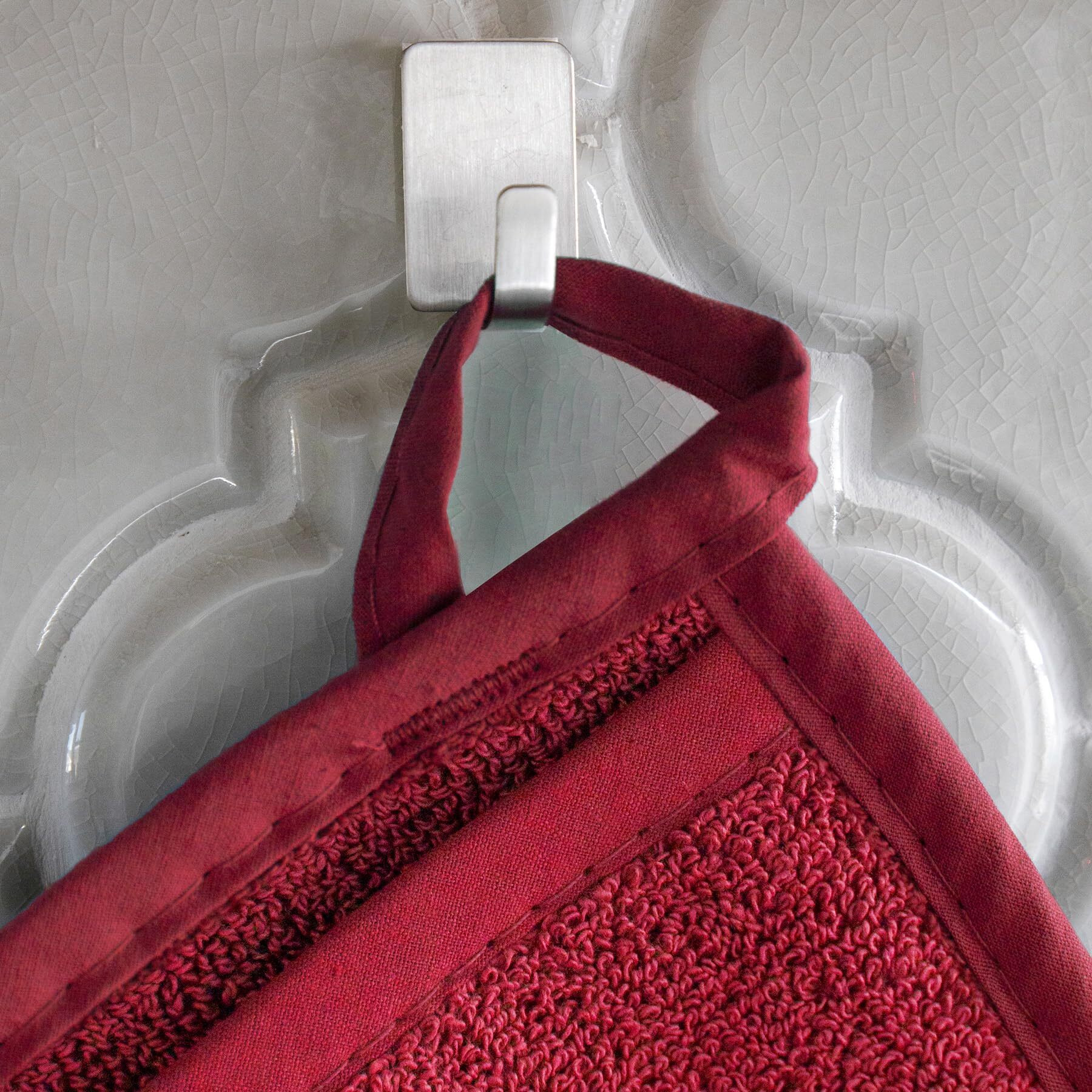 Ritz Terry Pocket Mitt & Hot Pad Unparalleled Heat Resistant, Durable 100% Cotton - Ergonomically Designed For Optimal Grip - Easy-Care Machine Washable, Perfect For Your Kitchen - Paprika Red, 2-Pk