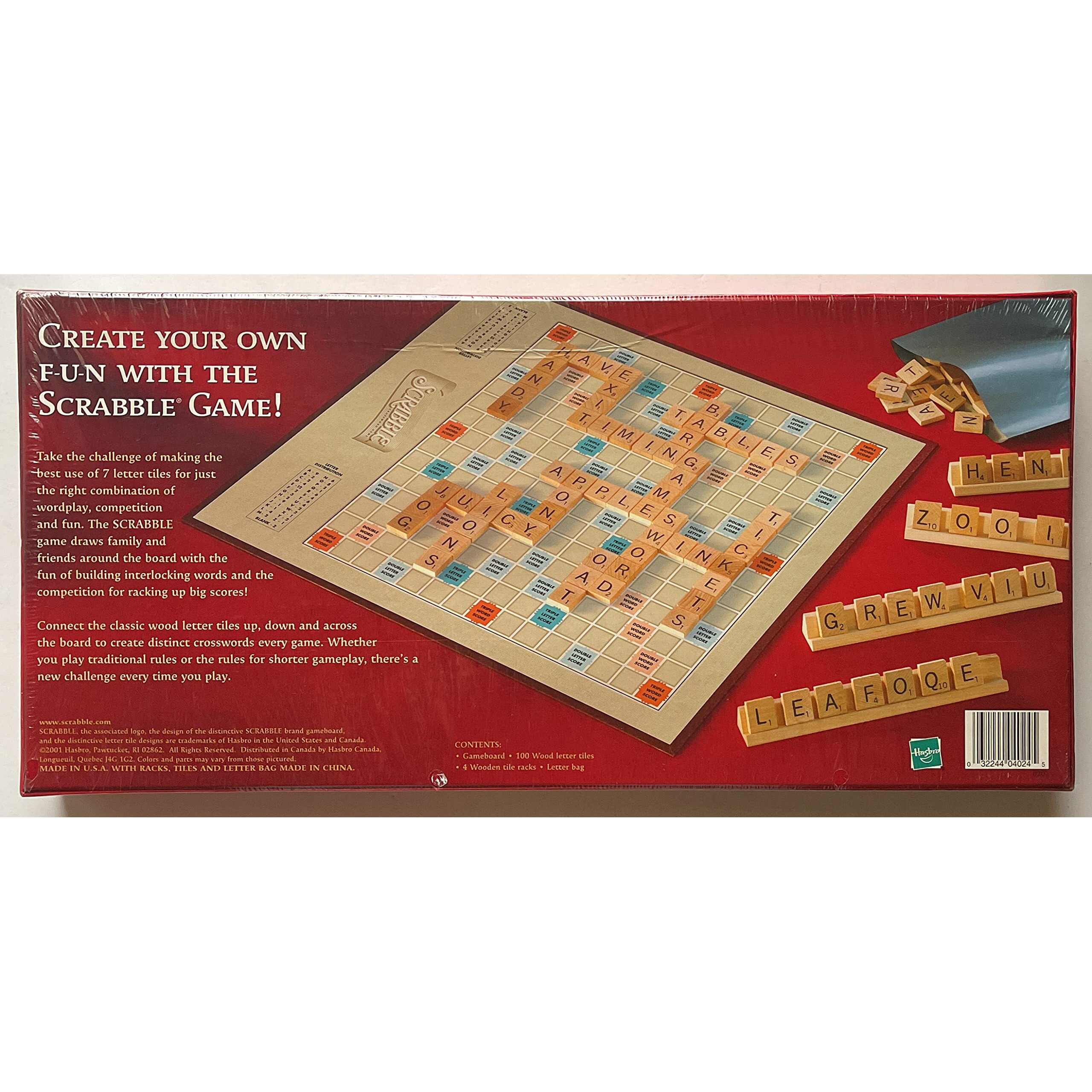 1 X Scrabble Crossword Game Americas Favorite Word Game (2001 Edition)