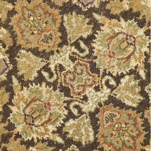 Safavieh Old World Collection 4' Round Dark Brown / Gold Ow115B Handmade Traditional Oriental Premium Wool Area Rug