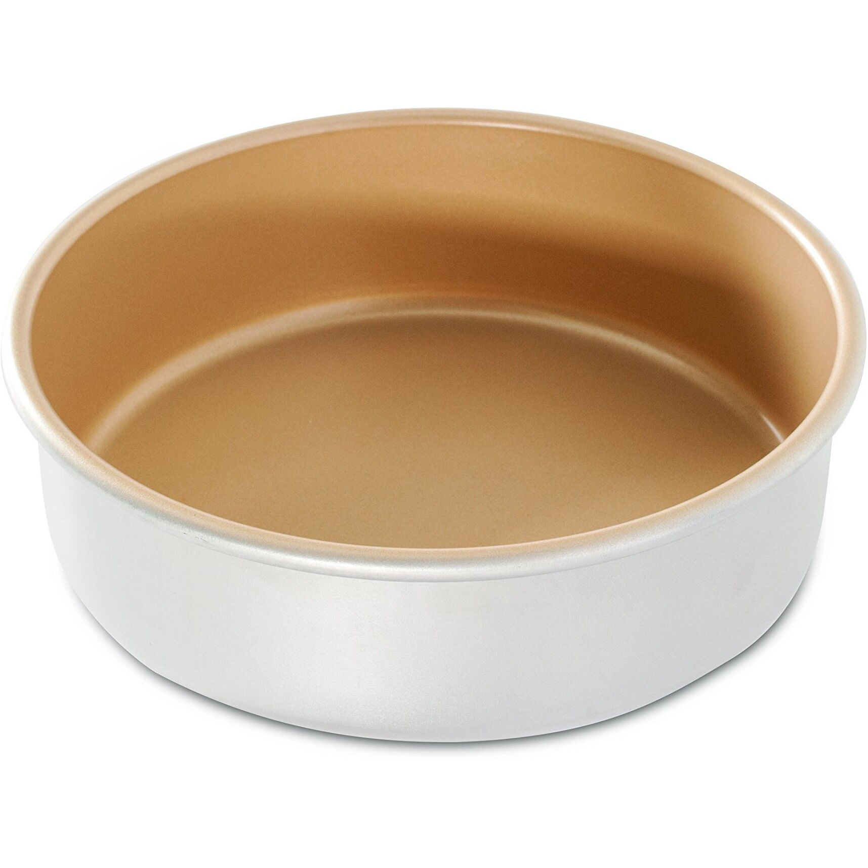 Nordic Ware 46850, Aluminium Naturals Nonstick 8"" Round Layer Cake Pan, 8 Inch, Metallic