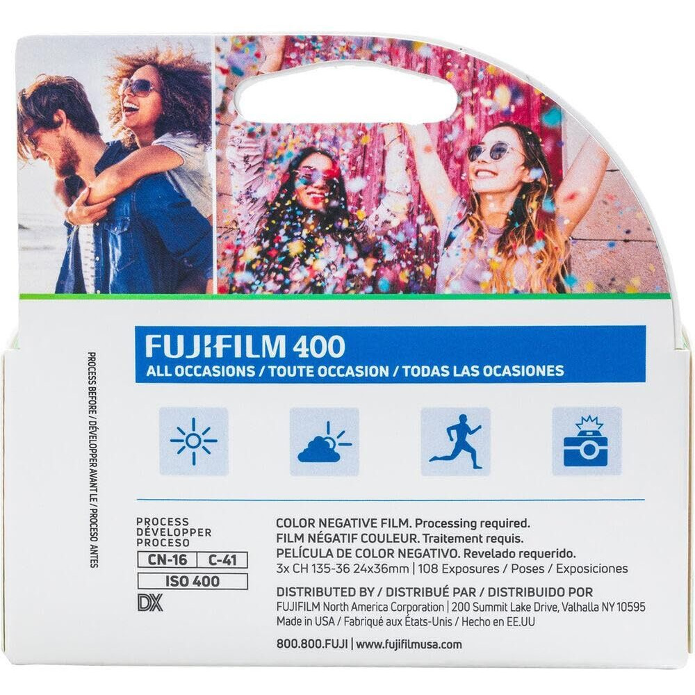 Fujifilm Fujicolor Superia X-Tra 400 Color Negative Film (35Mm Roll Film, 36 Exposures, 3-Pack)