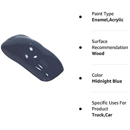 Restoration Shop - Midnight Blue Acrylic Enamel Auto Paint - Complete Gallon Paint Kit - Professional Single Stage High Gloss Automotive, Car, Truck, Equipment Coating, 81 Mix Ratio, 2.8 Voc
