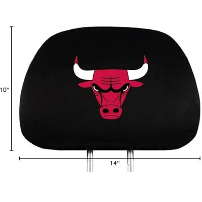 Nba Chicago Bulls Head Rest Covers, 2-Pack