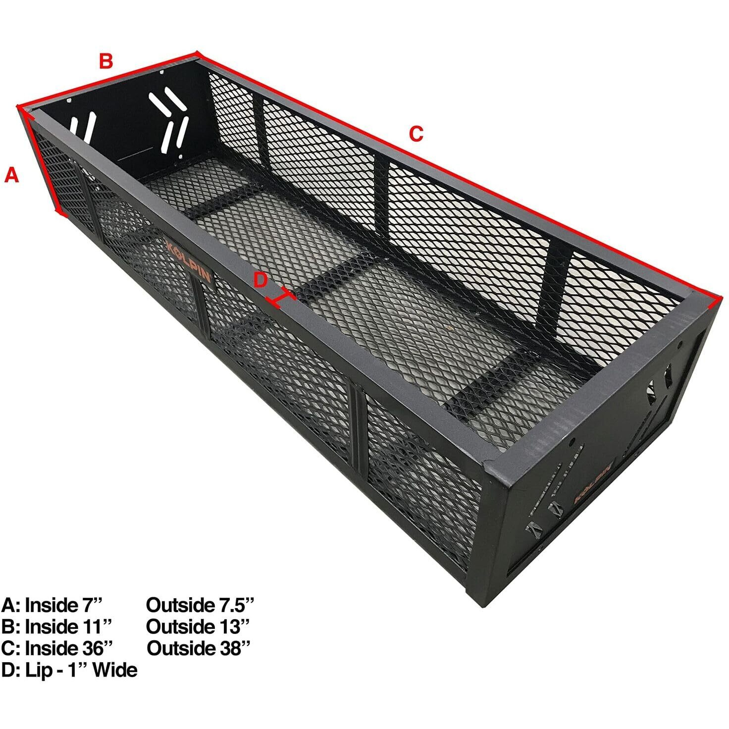 Kolpin 53360 Atv Front Rack Gear Basket, Black