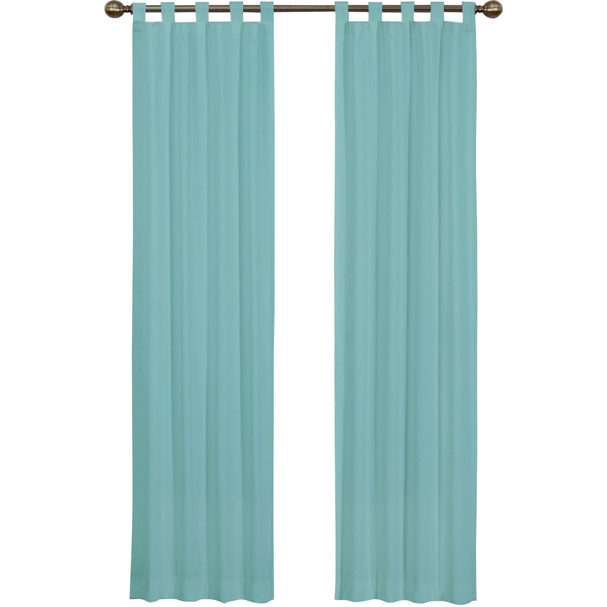 Pairs To Go Montana Modern Decorative Tab Top Window Curtains For Bedroom Or Living Room (2 Panels), 60"" X 63"", White