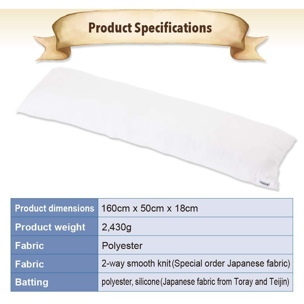 Comodo Original High Class Body Pillow Cmd9000 Dakimakura Pillow For Anime And Maternity [Made In Japan] (63 X 20 Inch (160Cm X 50Cm))