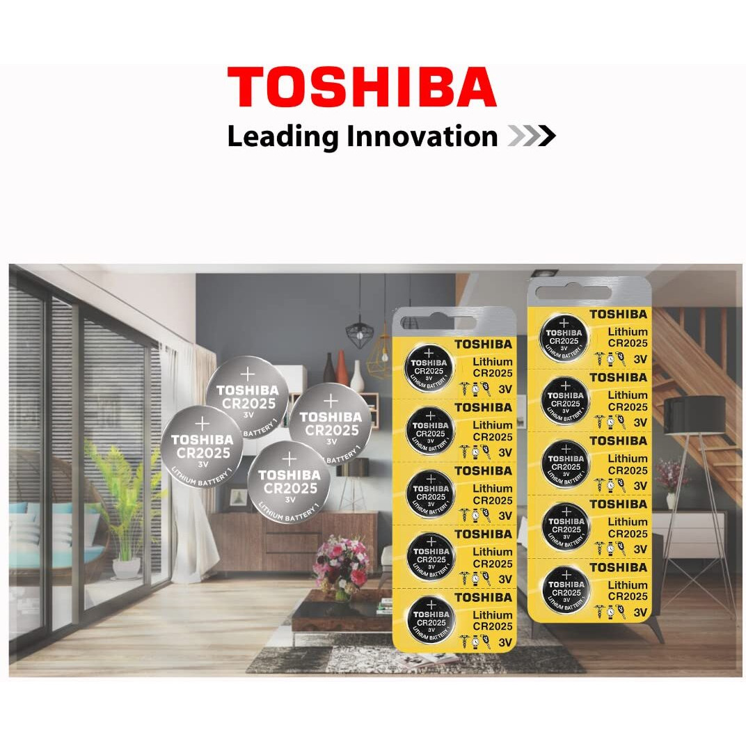 Toshiba Cr2025 3 Volt Lithium Coin Battery (20 Batteries)