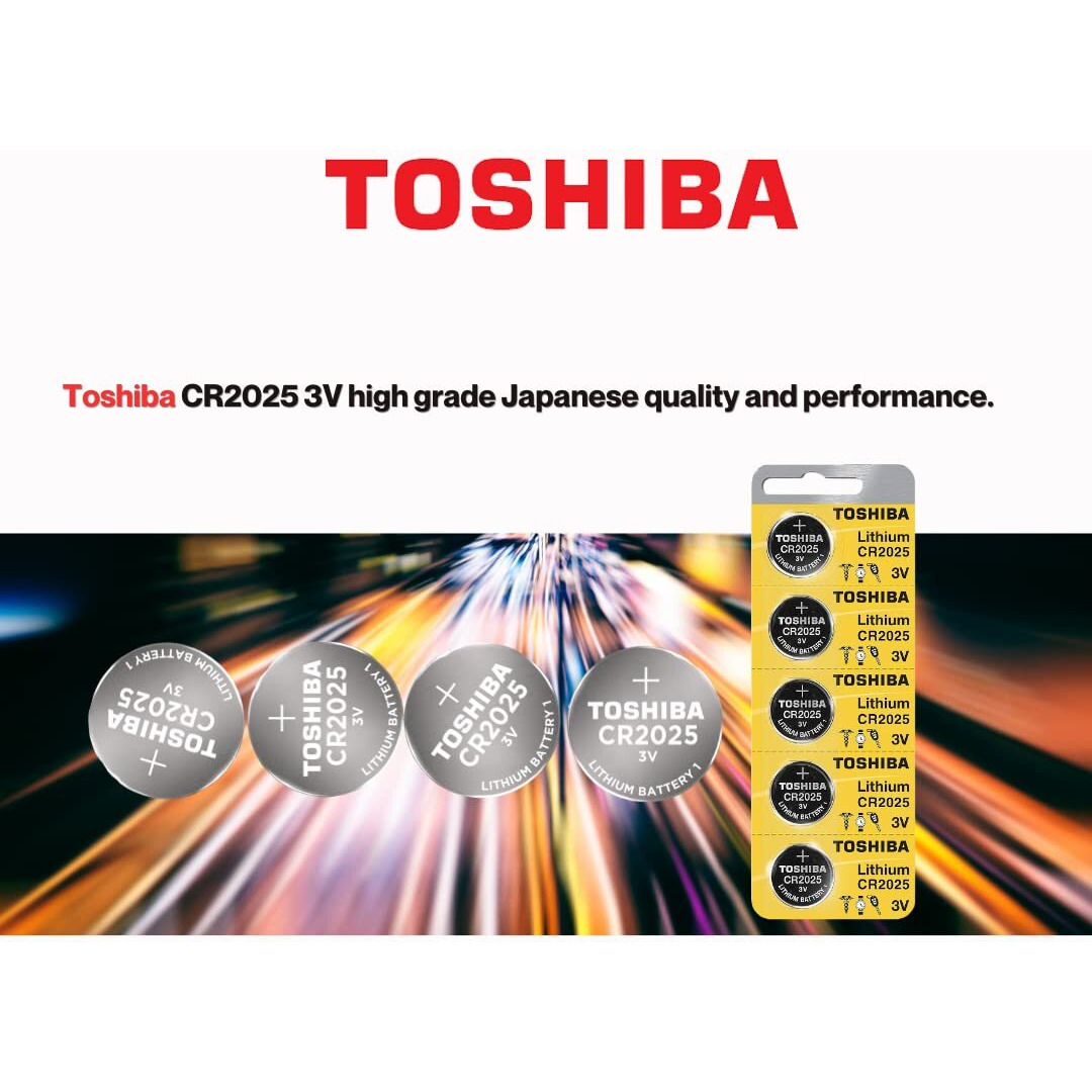 Toshiba Cr2025 3 Volt Lithium Coin Battery (20 Batteries)