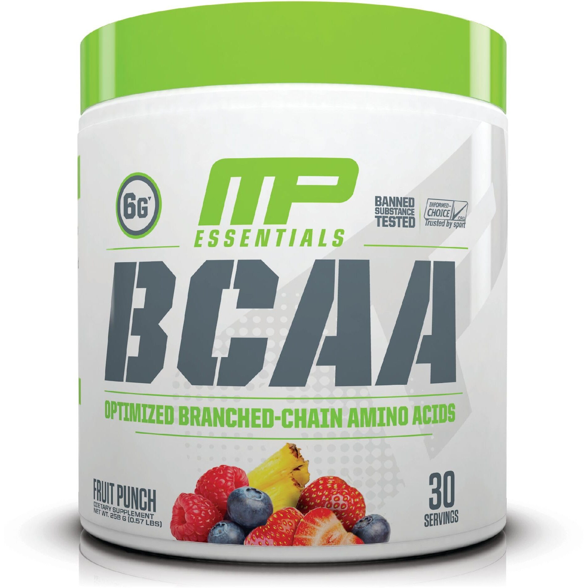 Musclepharm Essentials Bcaa Powder, Pre & Post Workout Recovery Drink, Supports Muscle Recovery & Energy, Essential Amino Acids, 30 Serv, Fruit Punch
