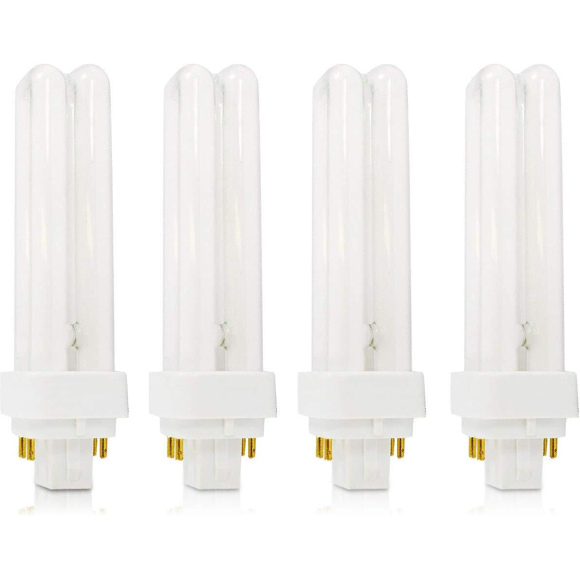 Circle (4 Pack Cfl Bulbs Direct Generic Replacement For Panasonic Fds18E35/4 18W 3500K Double Tube, 4 Pin G24Q-2 Base, Compact Fluorescent Light Bulbs