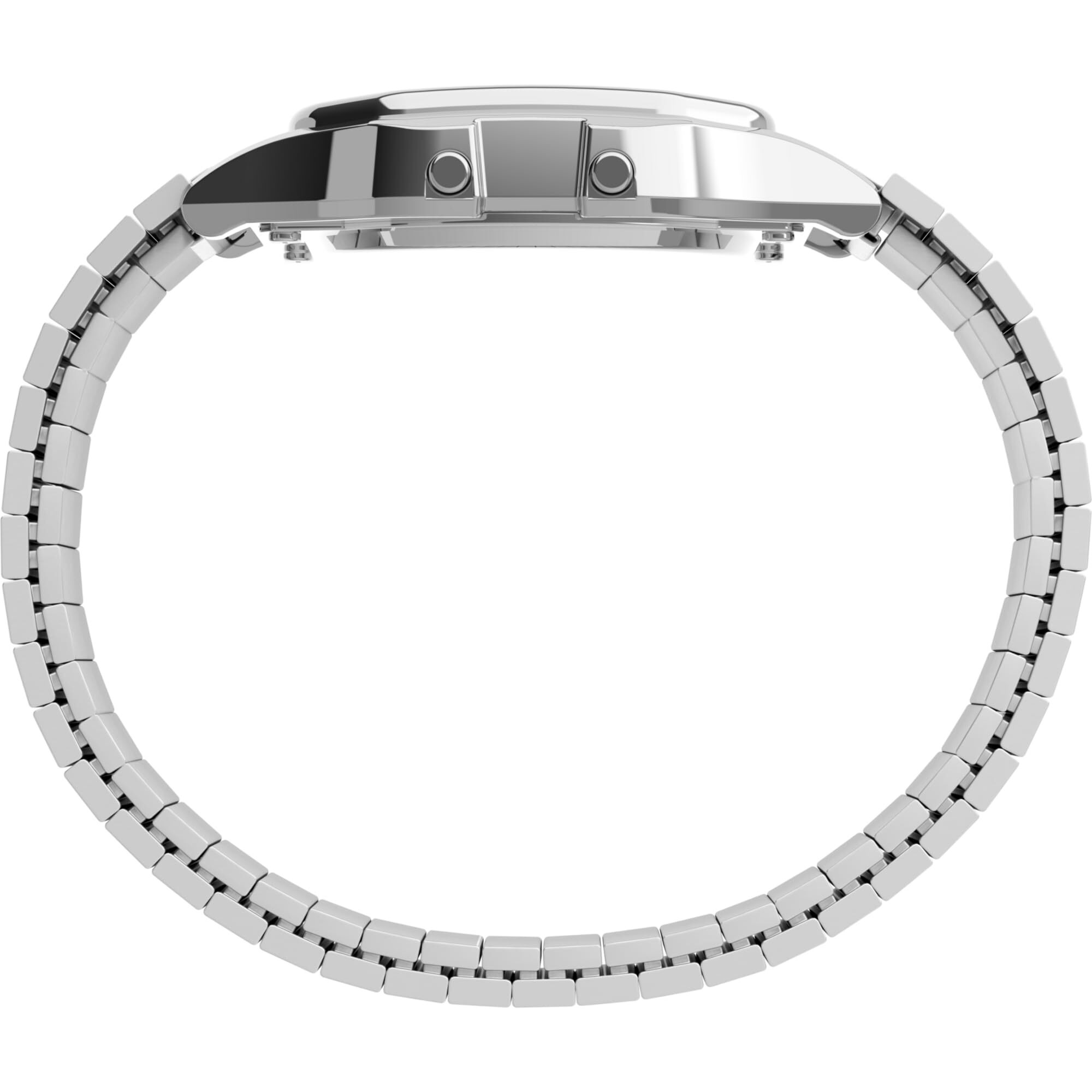 Timex Men's T78587 Classic Digital Silver-Tone Stainless Steel Expansion Band Watch