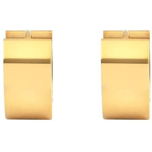 Edforce Stainless Steel Small Hoop Huggie Earrings For Mens Womens (Gold)