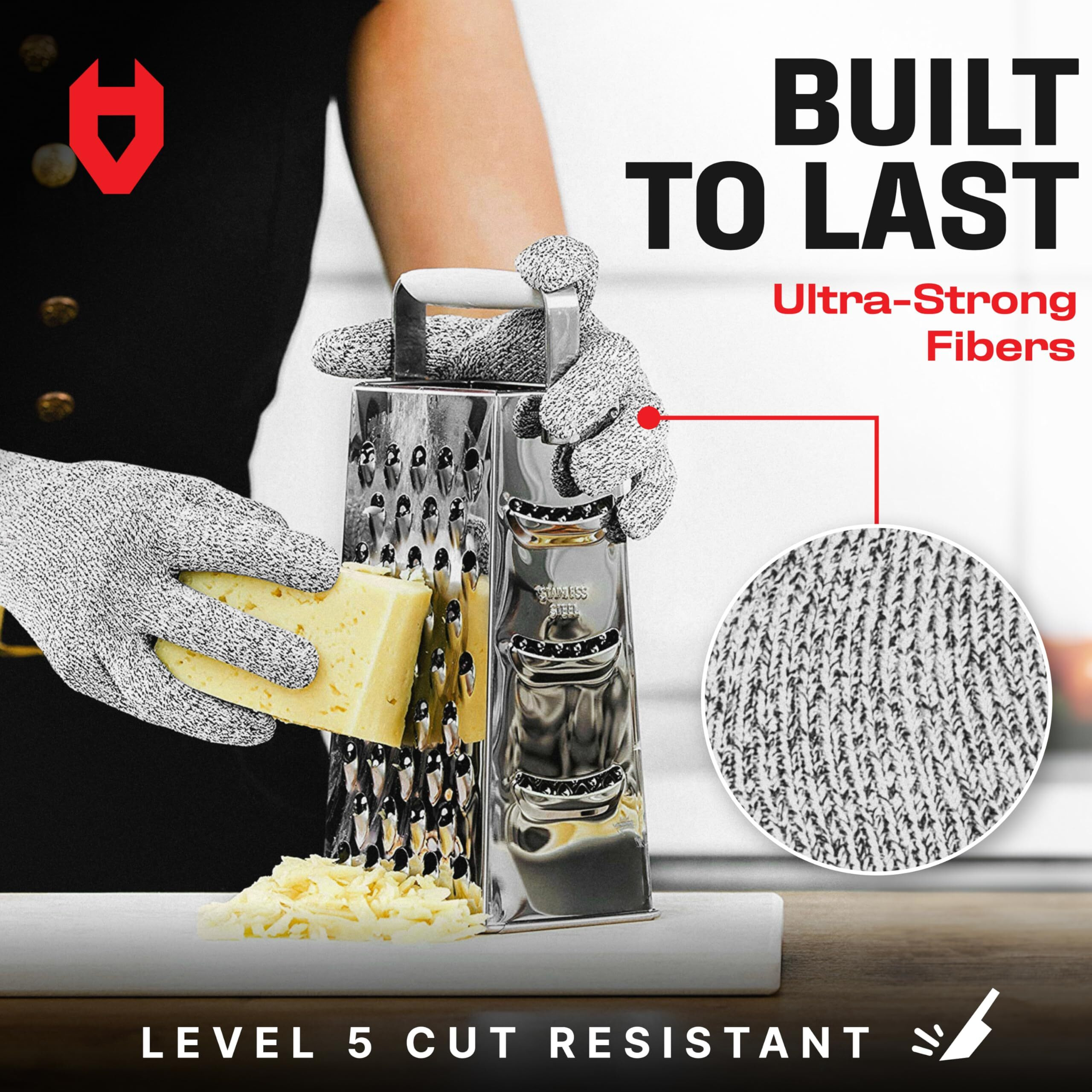 Nocry Premium Cut Resistant Gloves Food Grade - Level 5 Protection Ambidextrous Machine Washable Superior Comfort And Dexterity Lightweight Protective Gloves Complimentary Ebook