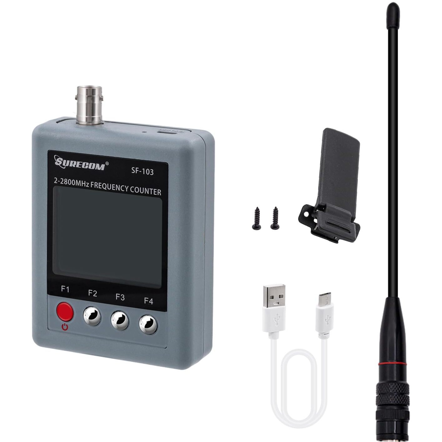 Mcbazel Surecom Sf-103 Handheld 2Mhz -2.8Ghz Walkie Talkie 2-Way Radio Frequency Counter