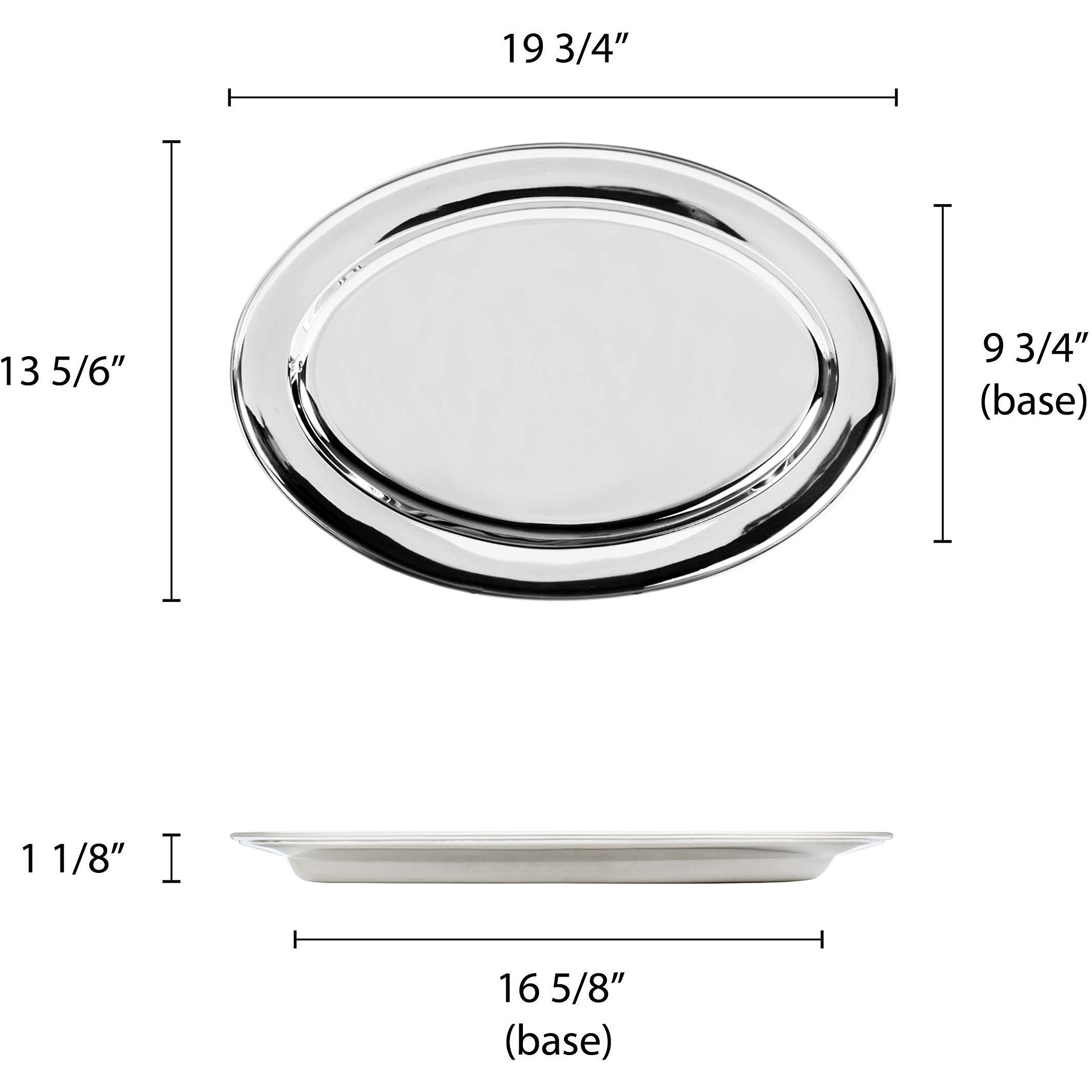 Thunder Group Slop020 Oval Serving Platter, 20-Inch