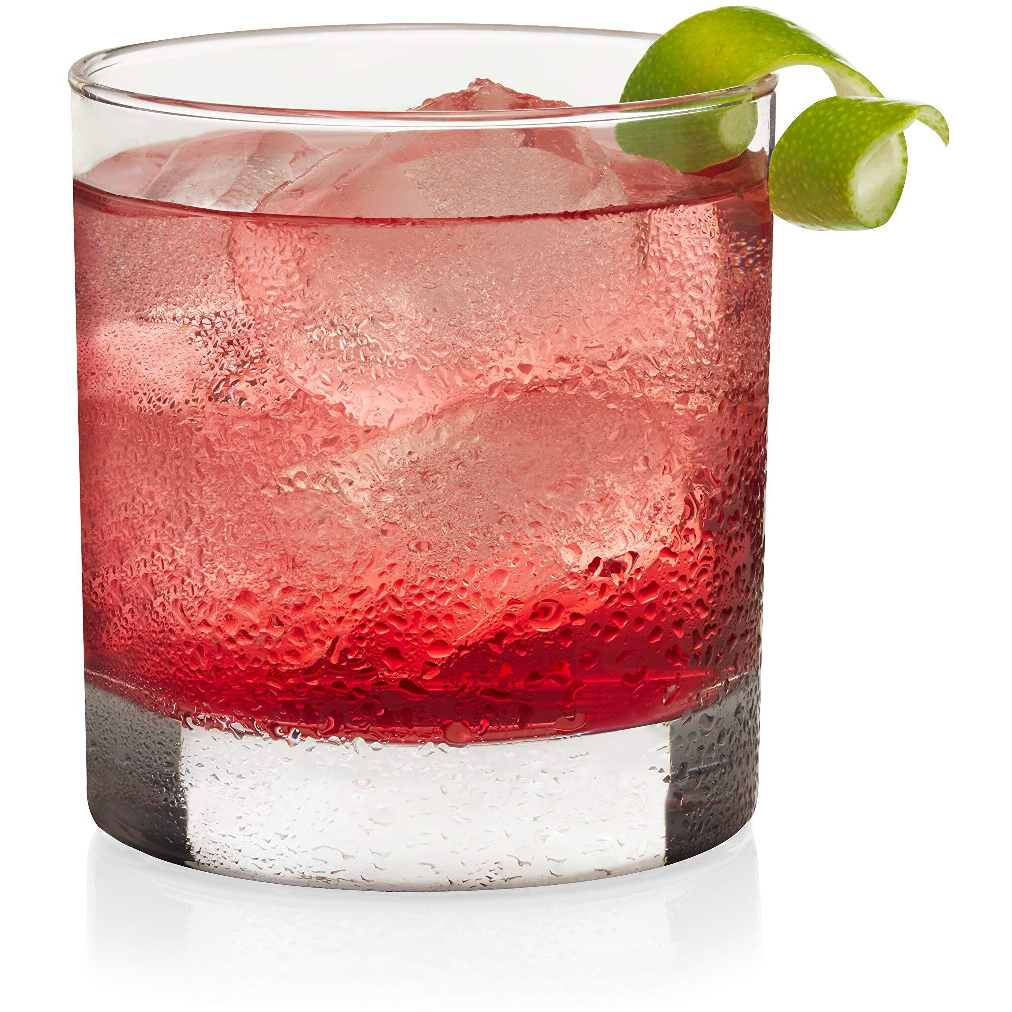 Libbey 917Cd Heavy Base Rocks Glasses Set Of 12, Rocks Whiskey Glasses Set With Simple Lines, Dishwasher Safe Cocktail Drinking Glasses, Ideal Rocks Glassware For Special Moments