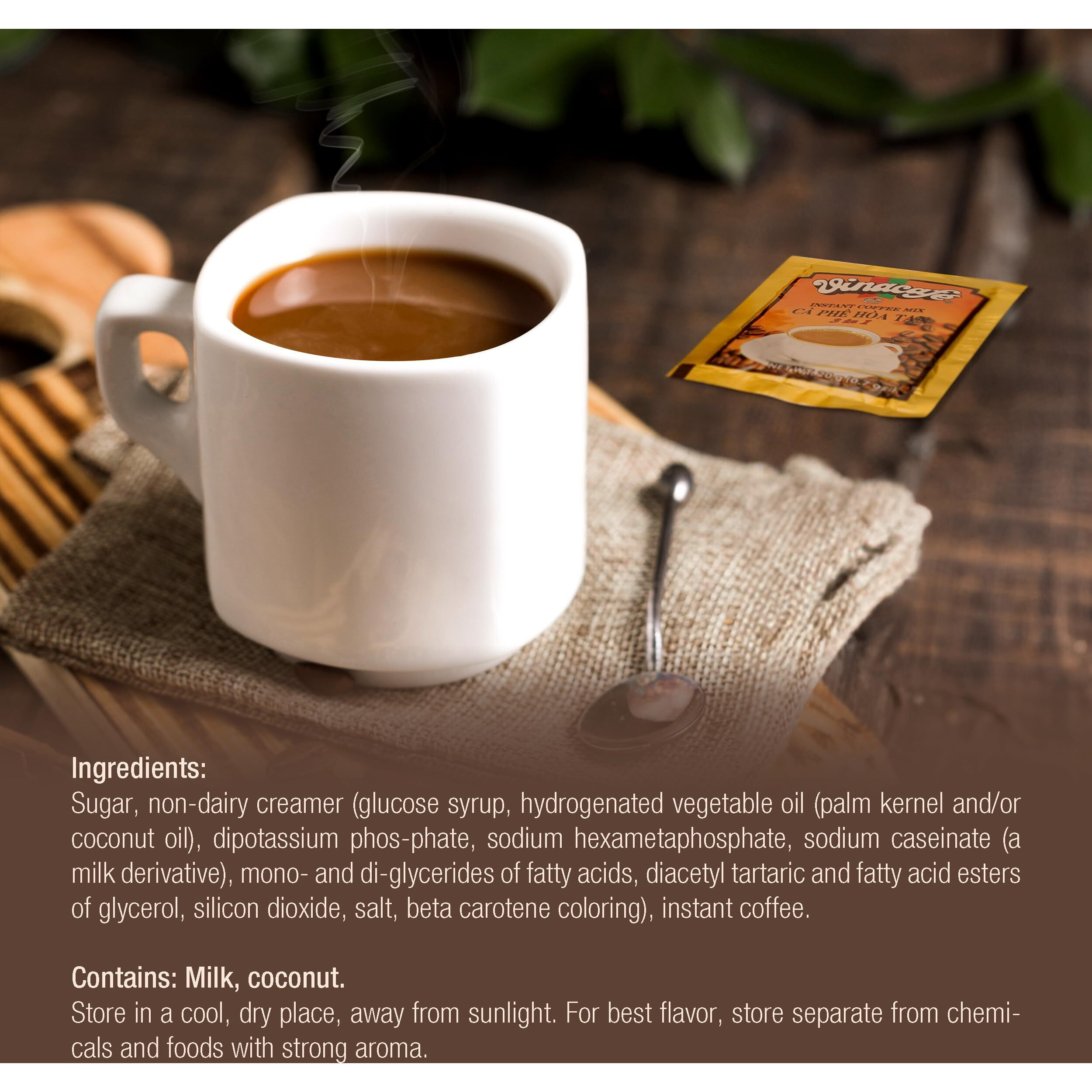Vinacafe Instant Coffee Mix 3 In 1 (Pack Of 5 | 20 Sachets Per Bag)