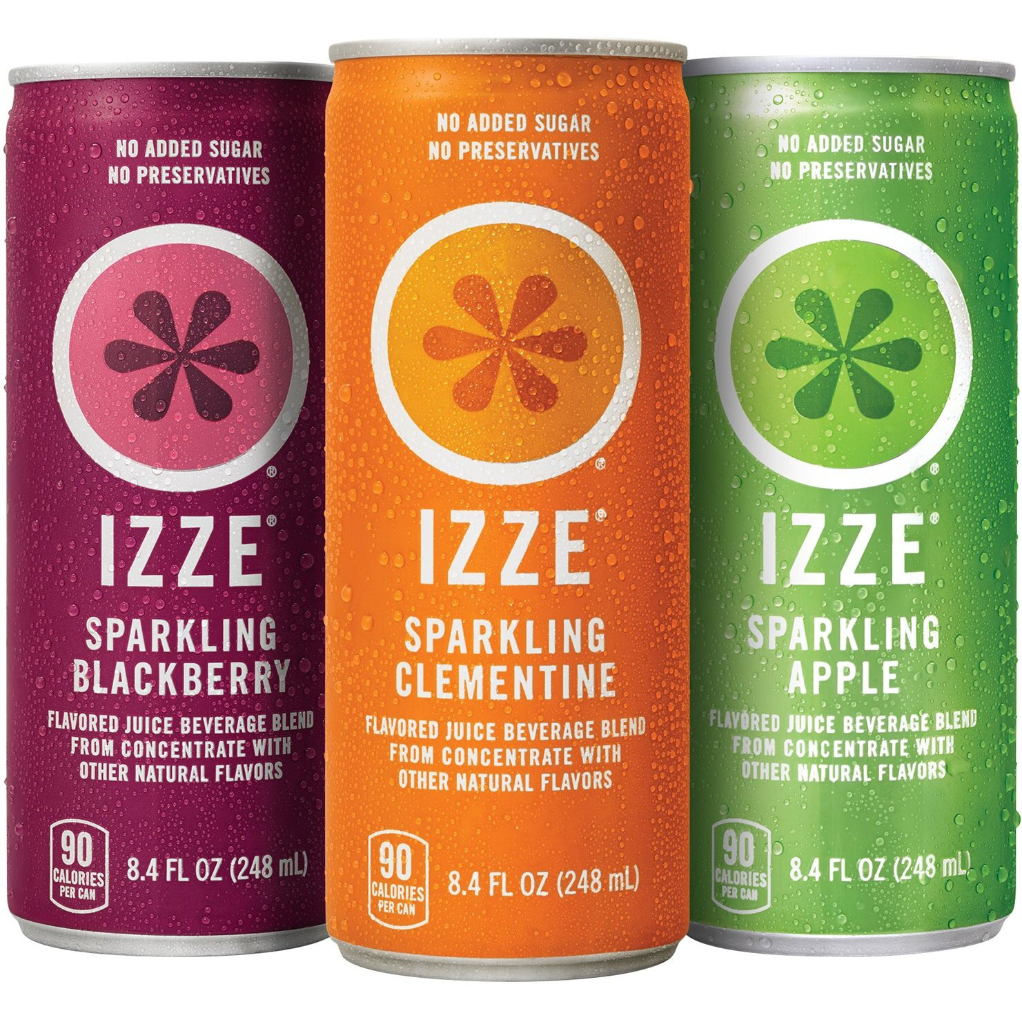 Izze Sparkling Juice 4 Flavor Variety Pack, 8.4 Fl Oz (Pack Of 24)