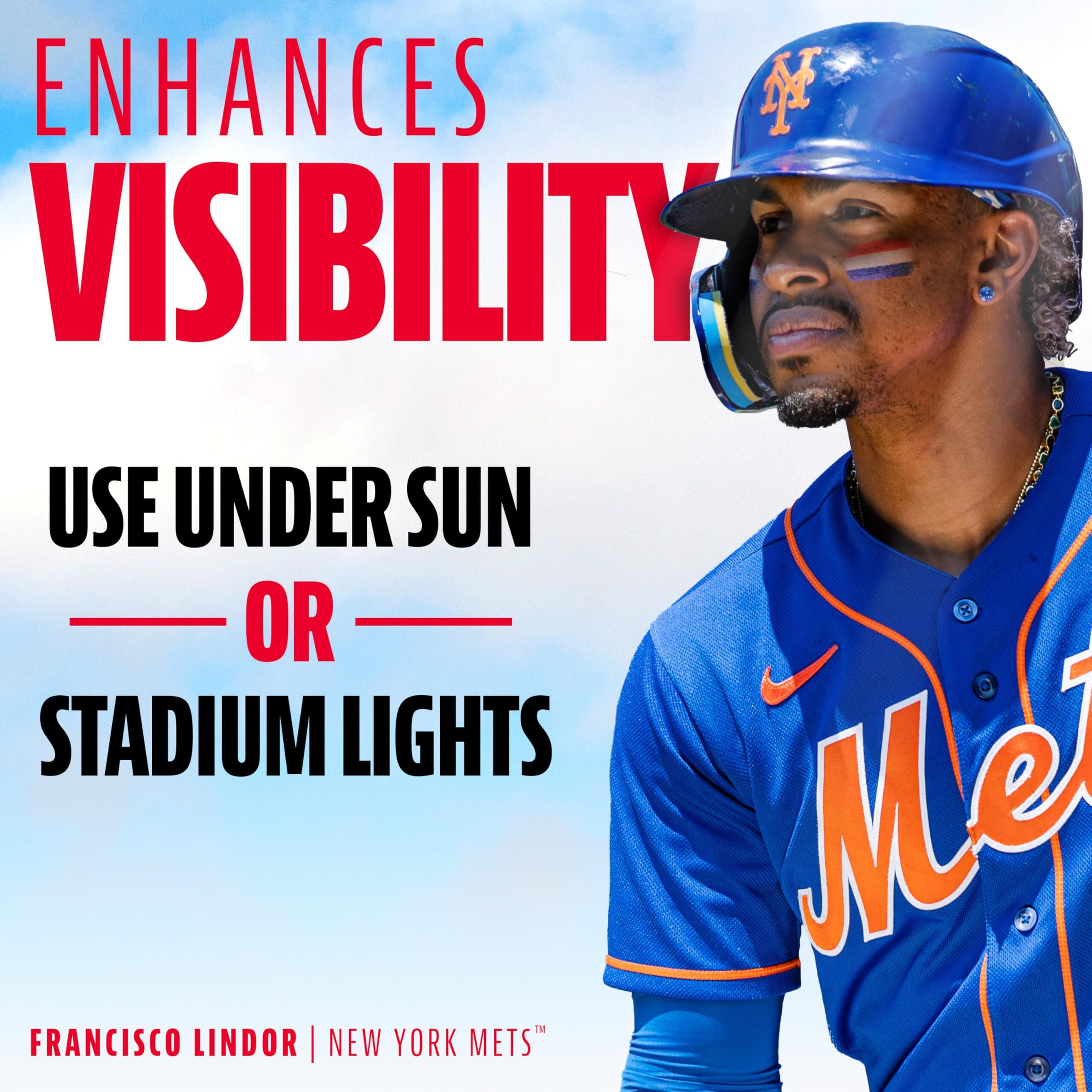Franklin Sports Baseball Eye Black - Red, White + Blue Usa Stick For Kids Adults Multi Color Softball