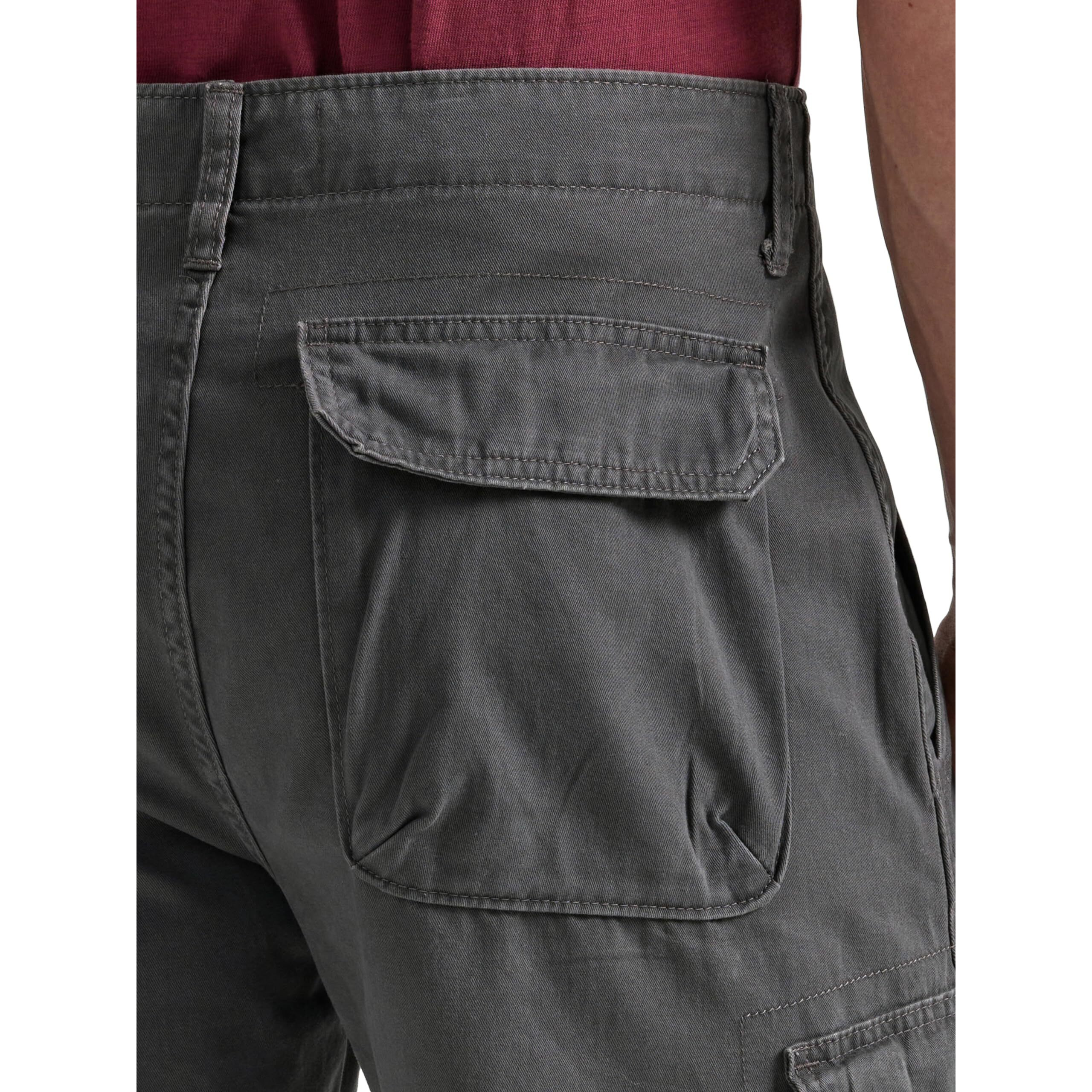 Wrangler Authentics Men's Big & Tall Premium Cargo Short (Bennard), Anthracite Twill, 44