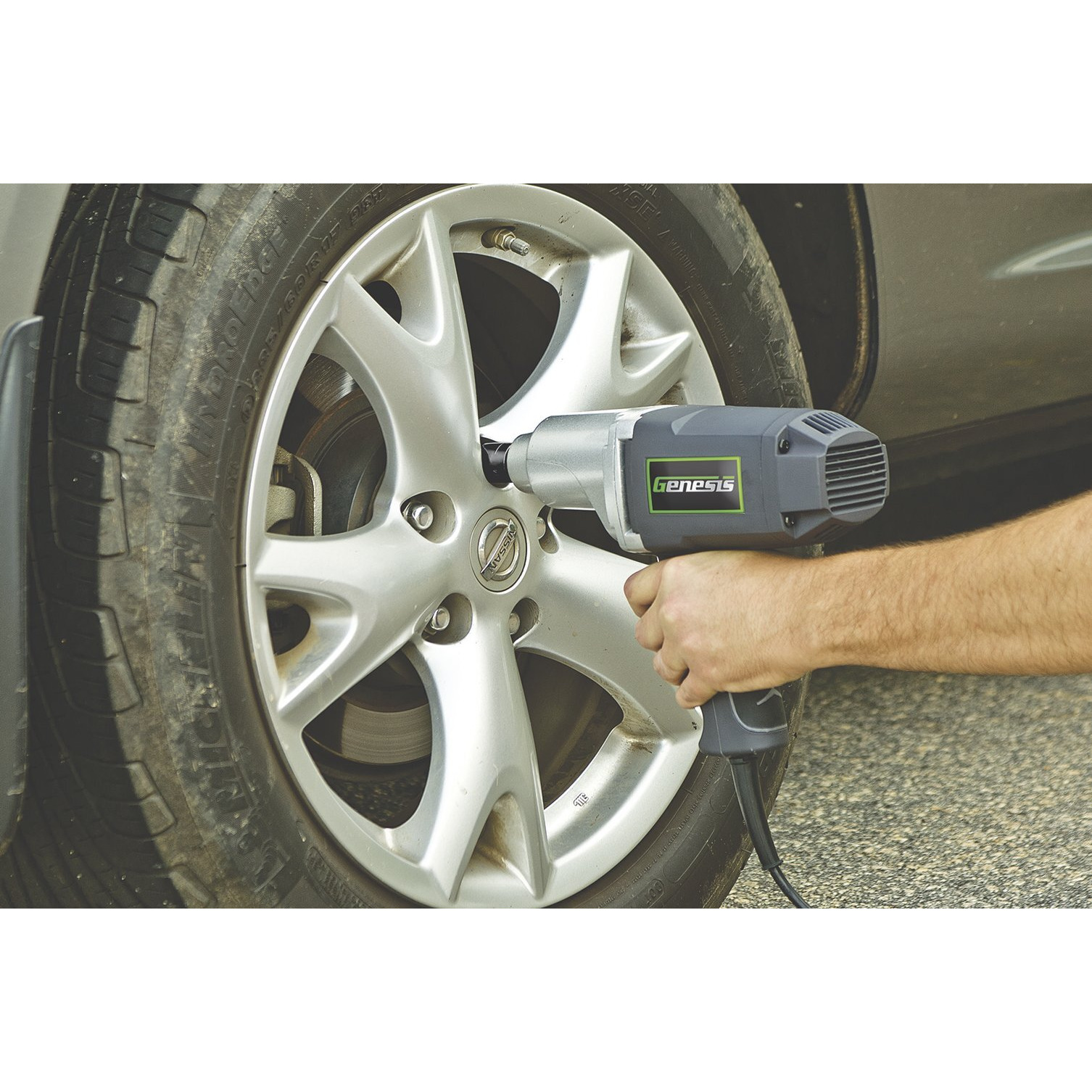 Genesis Giw3075K 7.5 Amp 1/2"" Impact Wrench Driver Kit With Detent Pin Square Drive Anvil, 4 Sockets, And Heavy-Duty Storage Case