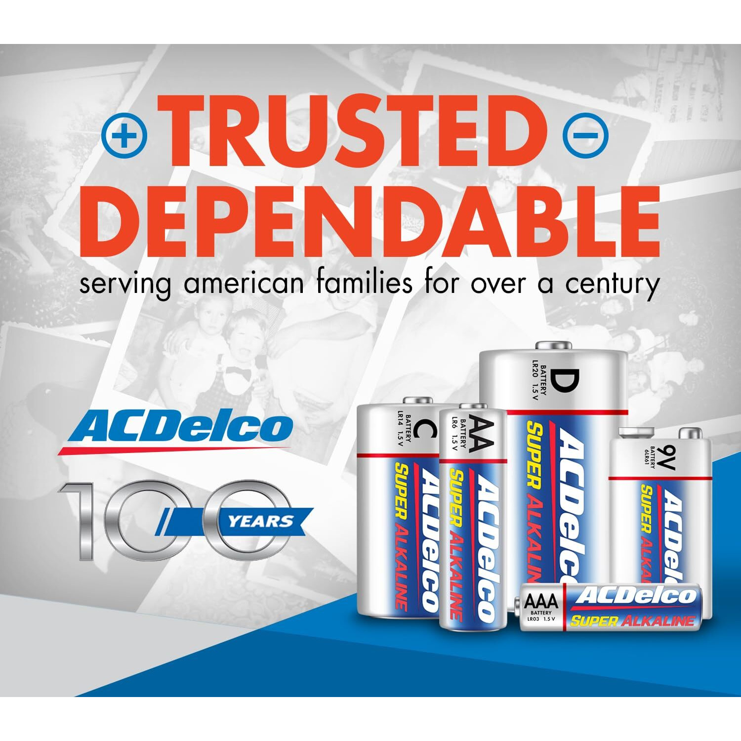 Acdelco 12-Count 9 Volt Batteries, Maximum Power Super Alkaline Battery, 7-Year Shelf Life, Recloseable Packaging