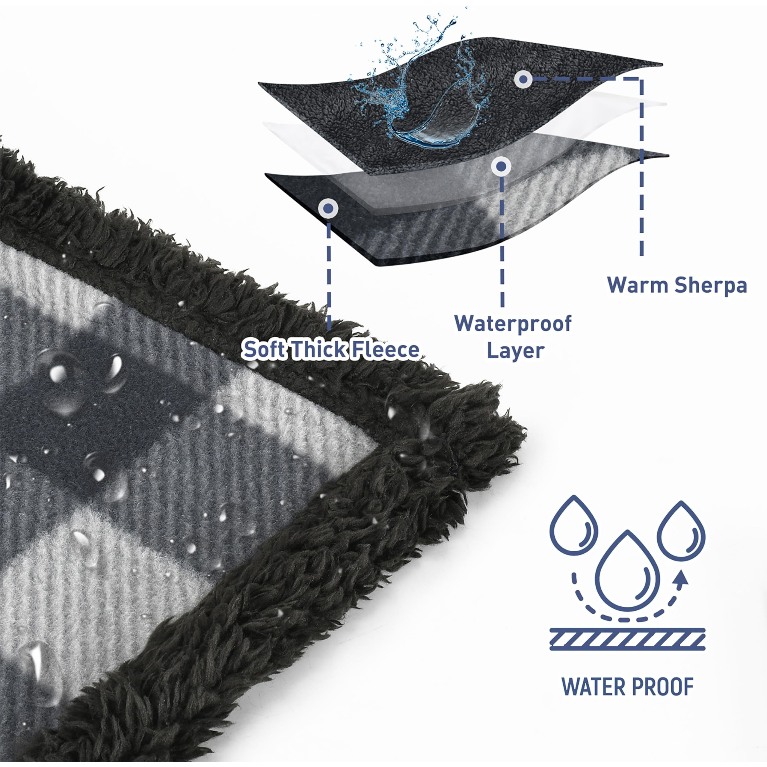 Kritter Planet Waterproof Bed Blanket For Dogs, Intimacy Love Couples Bed Cover Leakproof, Reversible Protector Furniture Couch Cover For Pets, Washable, Hair Resistant, Stain Proof, Queen Size