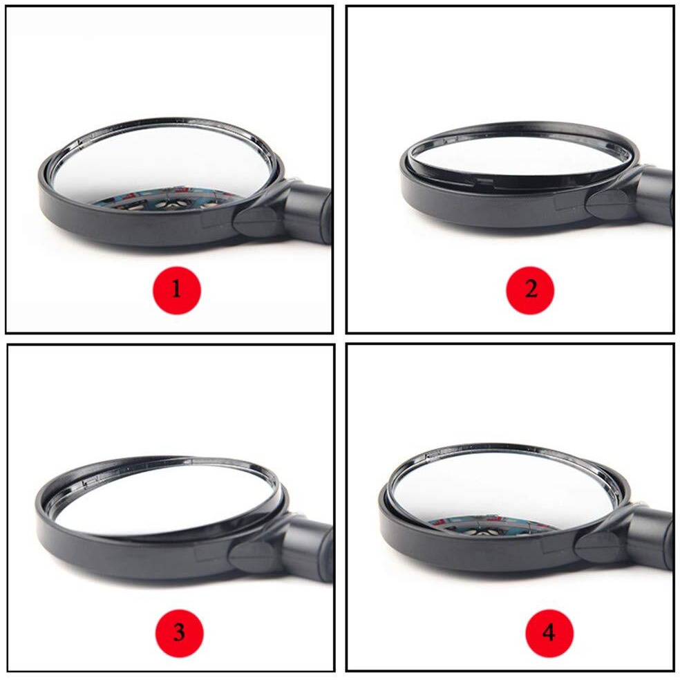 Bike Mirror Rotatable And Adjustable Wide Angle Rear View Shockproof Convex Mirror Universal For Bike Bicycle