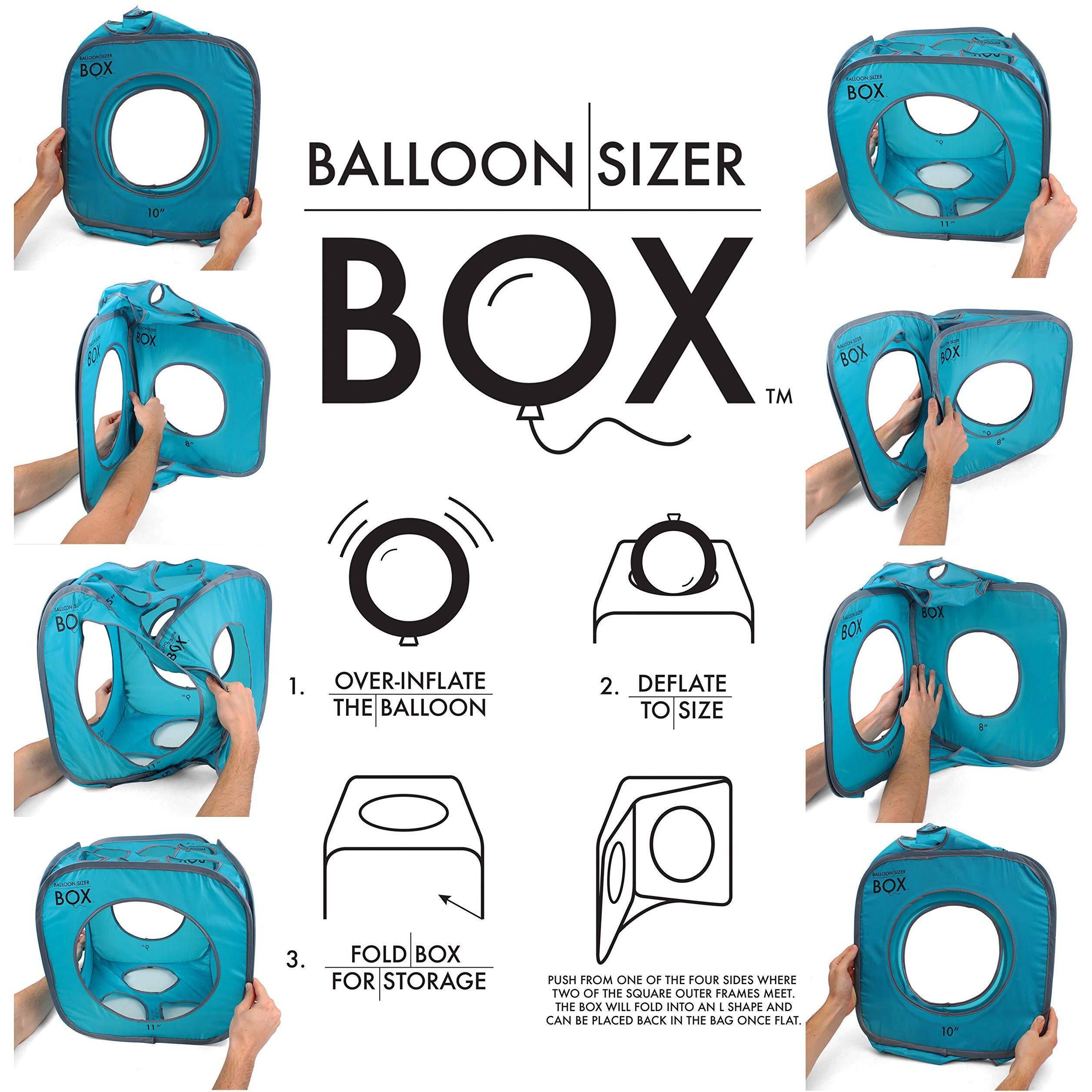 Balloon Sizer Box - Balloon Measurement Box For Balloon Decorations, Balloon Arches, Balloon Columns, & Balloon Centerpieces - 13 Hole Balloon Box
