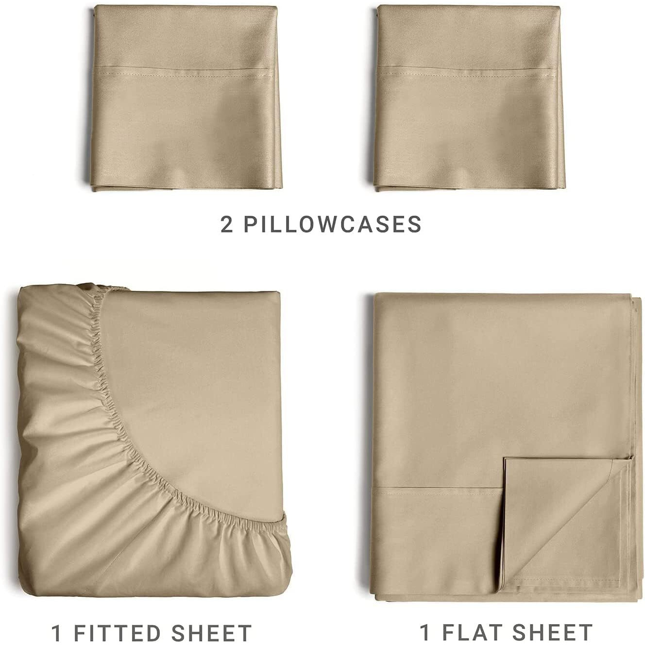 400 Thread Count Cotton - Queen Size Sheet Set - 100% Cotton Sheets - 400-Thread-Count - Sateen Cotton - Deep Pocket Cotton Bed Sheets - Silky & Soft Cotton - Hotel Quality Cotton Sheet For Queen Beds