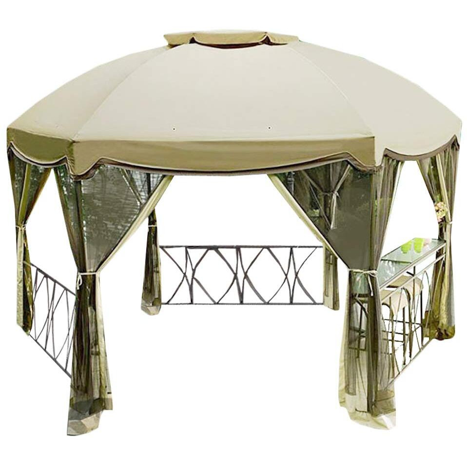 Garden Winds Grandview Hexagon Gazebo Replacement Canopy Top Cover