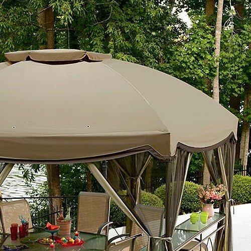 Garden Winds Grandview Hexagon Gazebo Replacement Canopy Top Cover